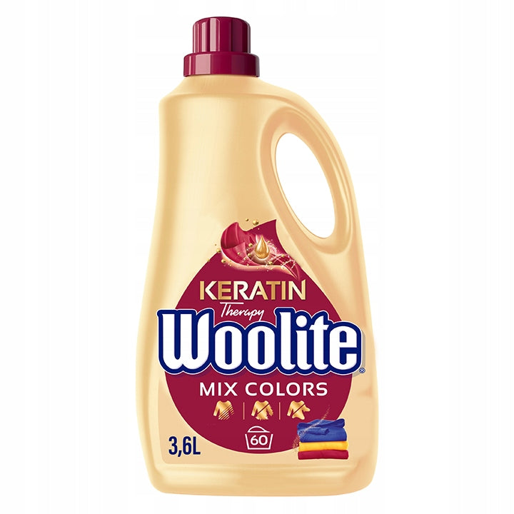 WOOLITE COLORS WITH KERATIN WASHING LIQUID COLORED THINGS FABRICS 2x3,6L Brand Woolite