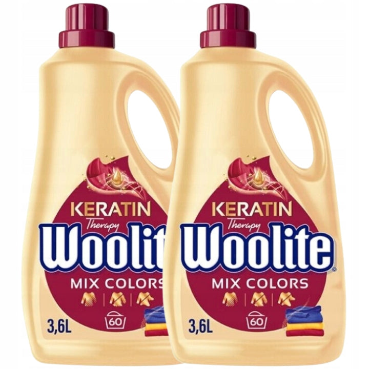 WOOLITE COLORS WITH KERATIN WASHING LIQUID COLORED THINGS FABRICS 2x3,6L