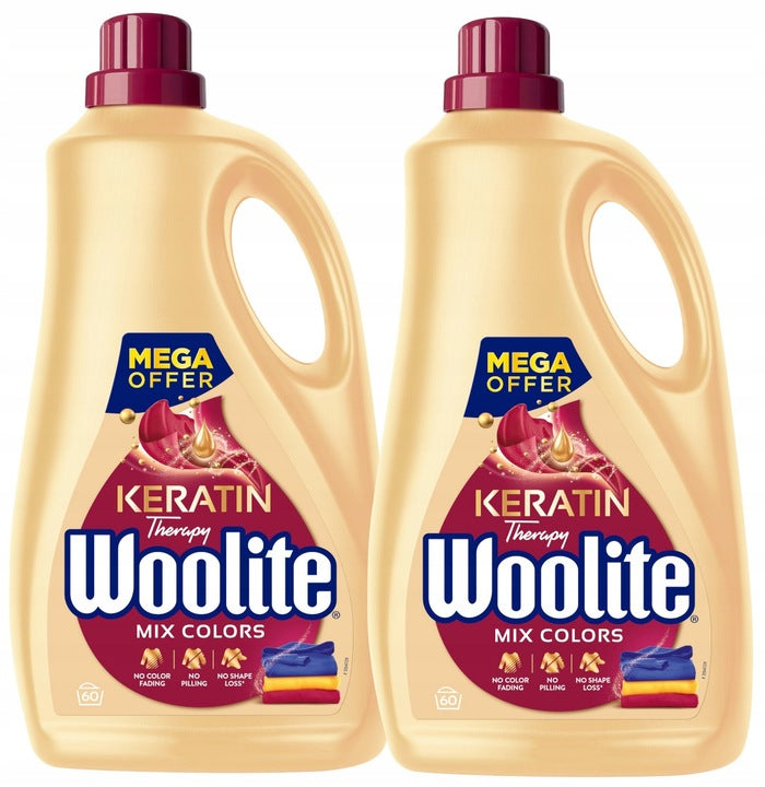WOOLITE MIX COLORS COLOR WASHING LIQUID CREATINE THERAPY 2x3,6 L 120 WASHES