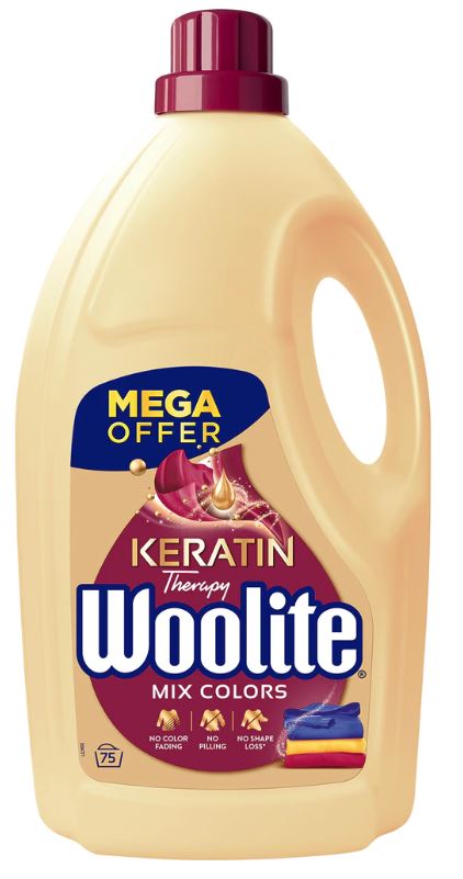 WOOLITE MIX COLORS COLOUR WASH KREATIN THERAPY 4,5 L/ 75 WASHES