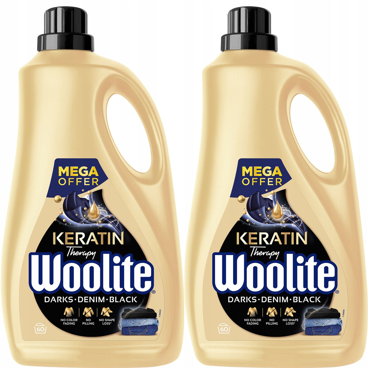 WOOLITE SET WASHING LIQUID BLACK WITH KERATIN STOCK 2X 3.6L