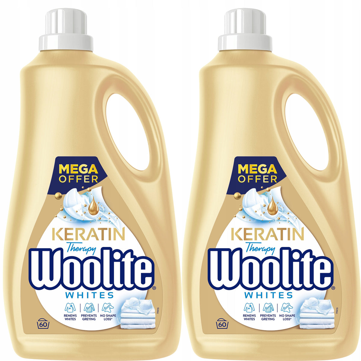 WOOLITE SET WASHING LIQUID WHITE LIGHT WHITE WITH KERATIN 2X 3.6L