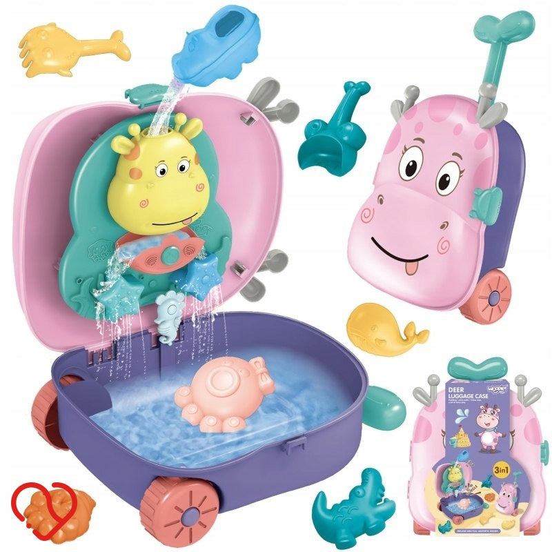 WOOPIE Sand Set 3in1 Fawn Suitcase + Water Toy