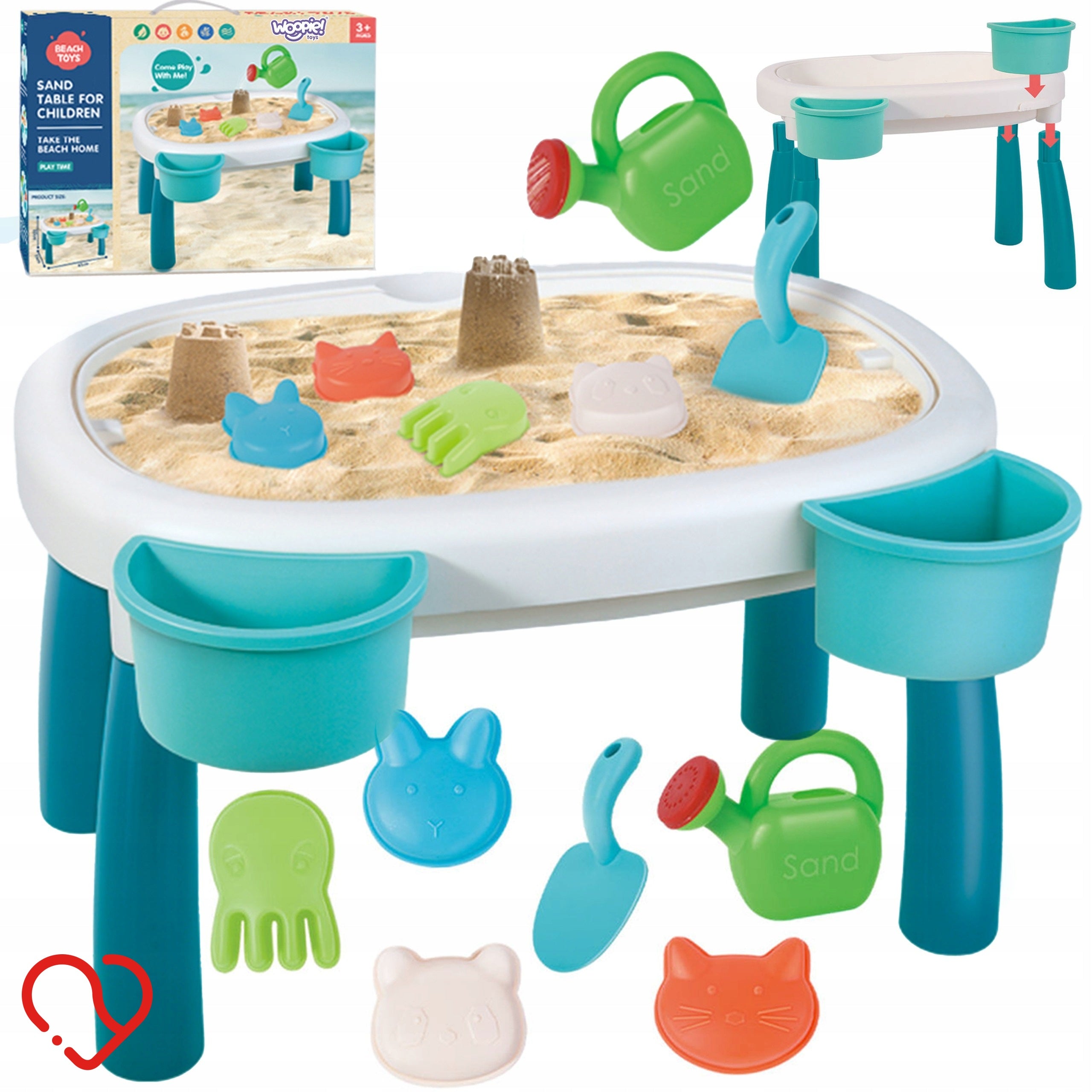 WOOPIE Water Table 2in1 Garden Sandbox Accessories 7el