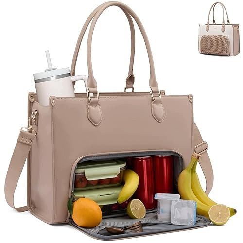 WORK BAG WOMEN'S LAPTOP 15 6 LEATHER INSULATED FOR TEACHER Brand no brand