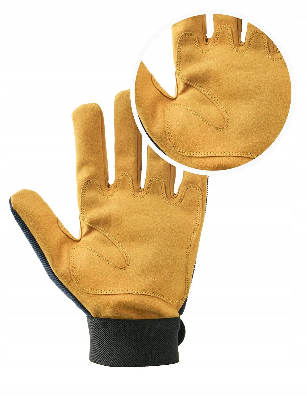 WORK GLOVES MECHANICAL LEATHER GLOVES REINFORCED WITH VELCRO XL Brand 4WRK