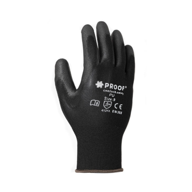 WORK GLOVES OCCUPATIONAL HEALTH AND SAFETY GLOVES size.7 BLACK 10 pairs Manufacturer code 04-301-7