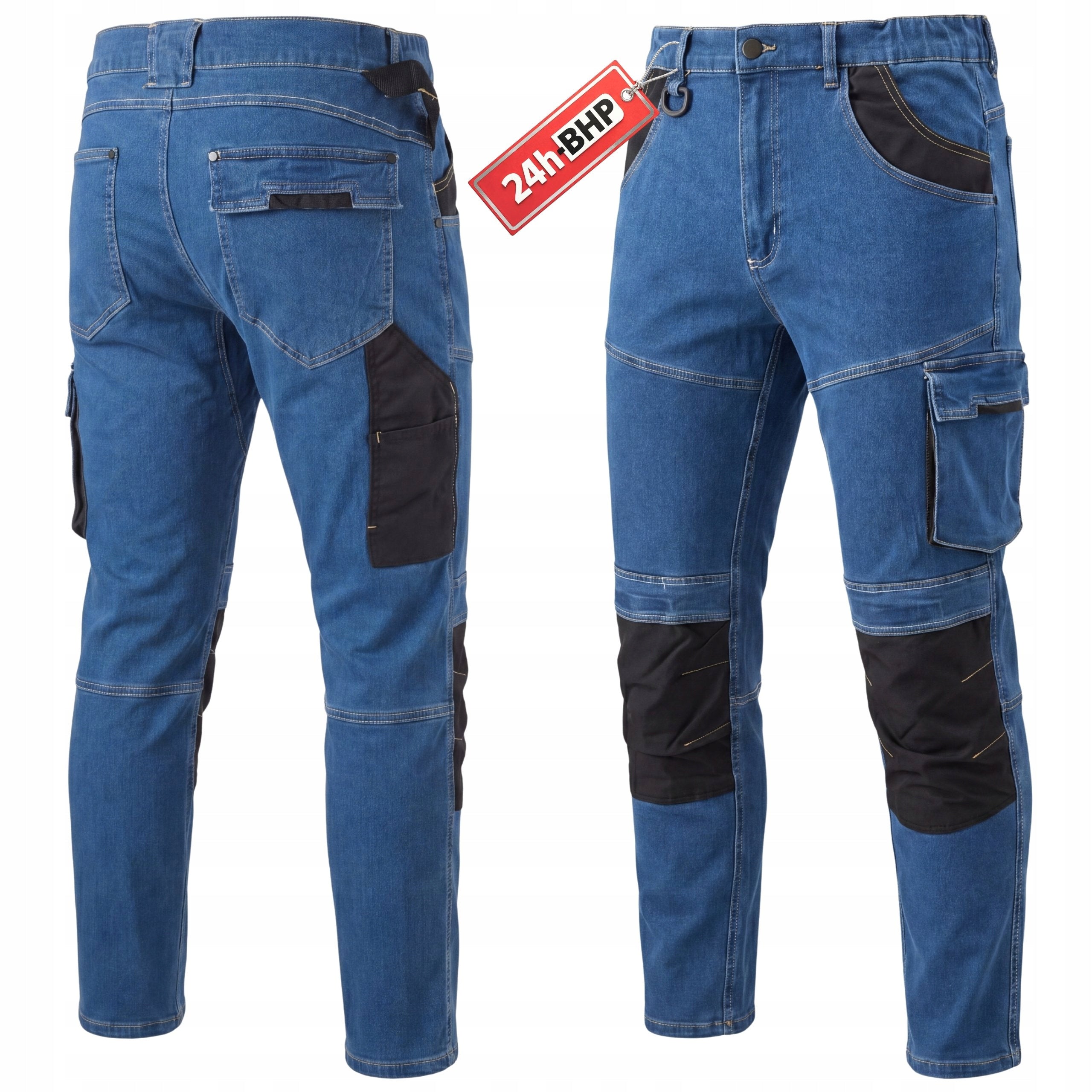 WORK Pants JEANS Men's Health & Safety Protective STRONG ELASTIC FITTING