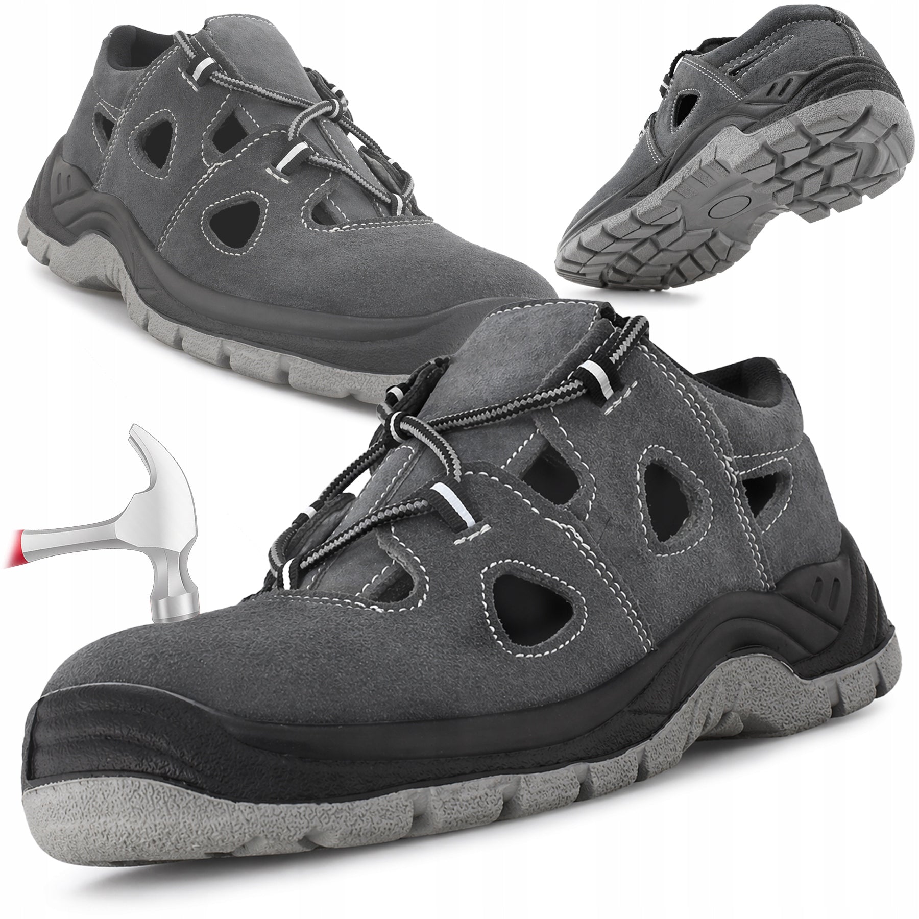 WORK SANDALS MEN'S WORK SHOES LIGHT SPORTS WITH TOE S1 SUMMER AIR