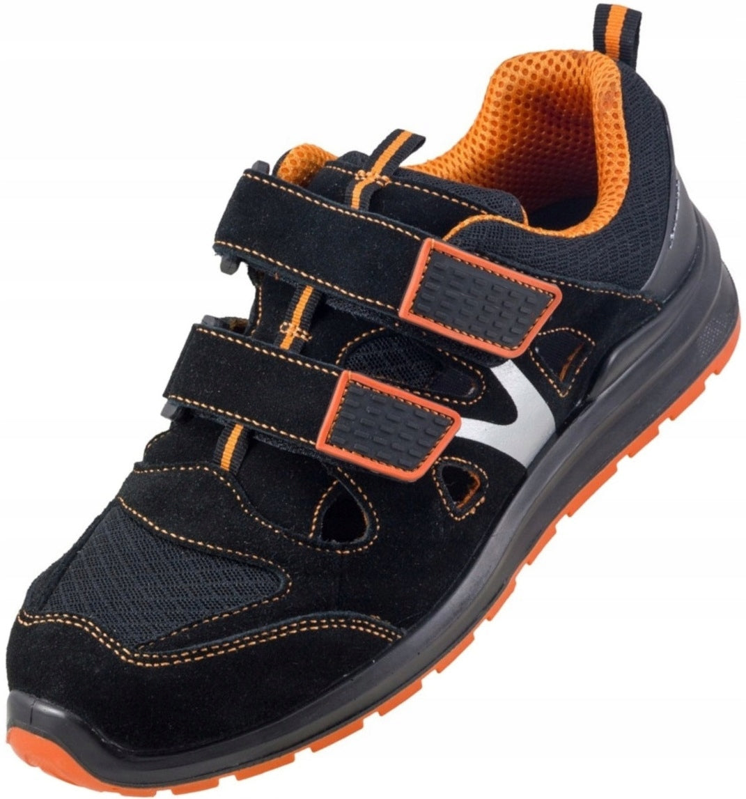 WORK SANDALS Men's Summer Shoes S1 Leather Breathable with Health and Safety Toe Packaging status original