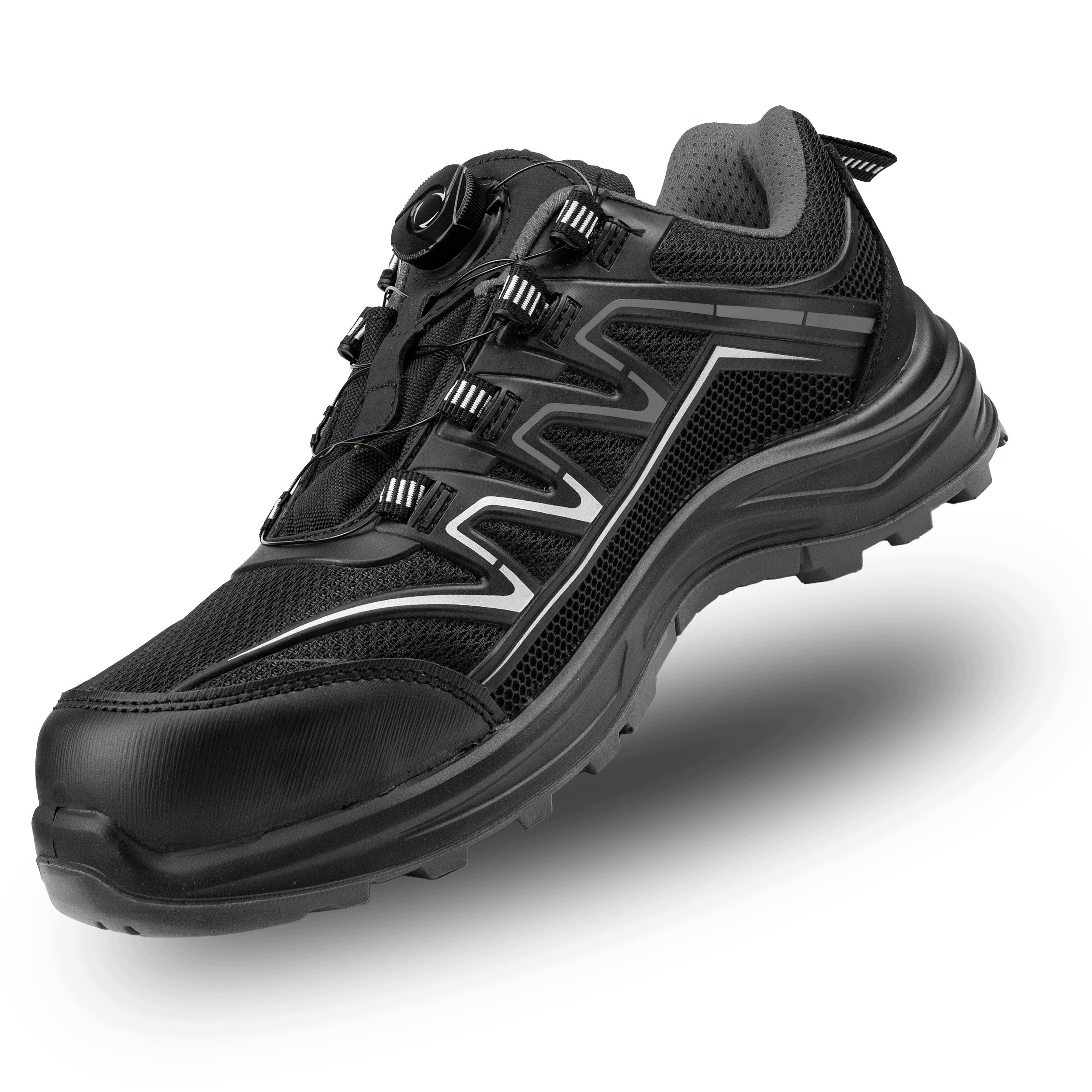 WORK SHOES MEN'S SPORTS SHOES BREATHABLE BOA S1 ESD WITH TOE CAP Manufacturer code BUTY ROBOCZE MĘSKIE PÓŁBUTY Z NOSKIEM BHP S1