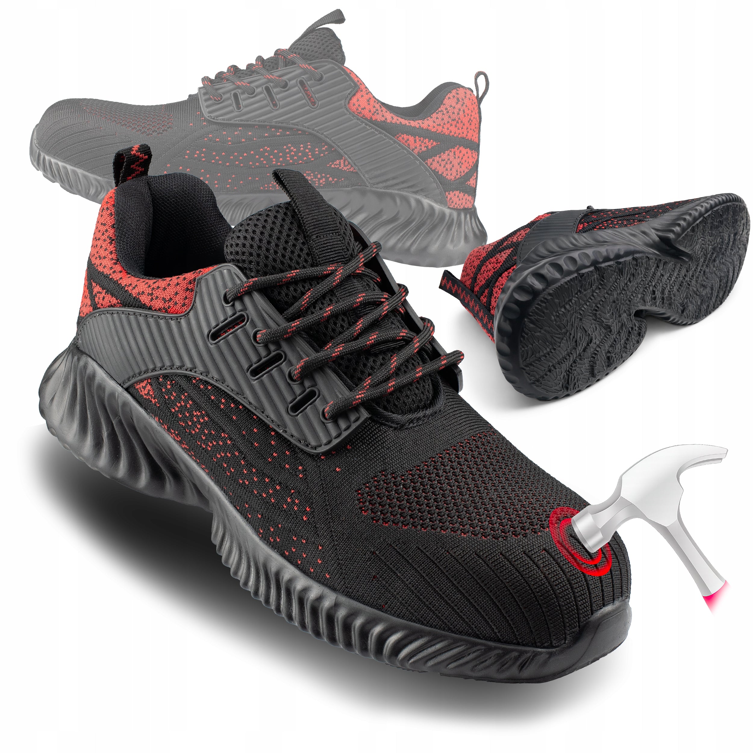 WORK SHOES MEN'S SPORTS SHOES LIGHTWEIGHT BREATHABLE WITH TOE CAP