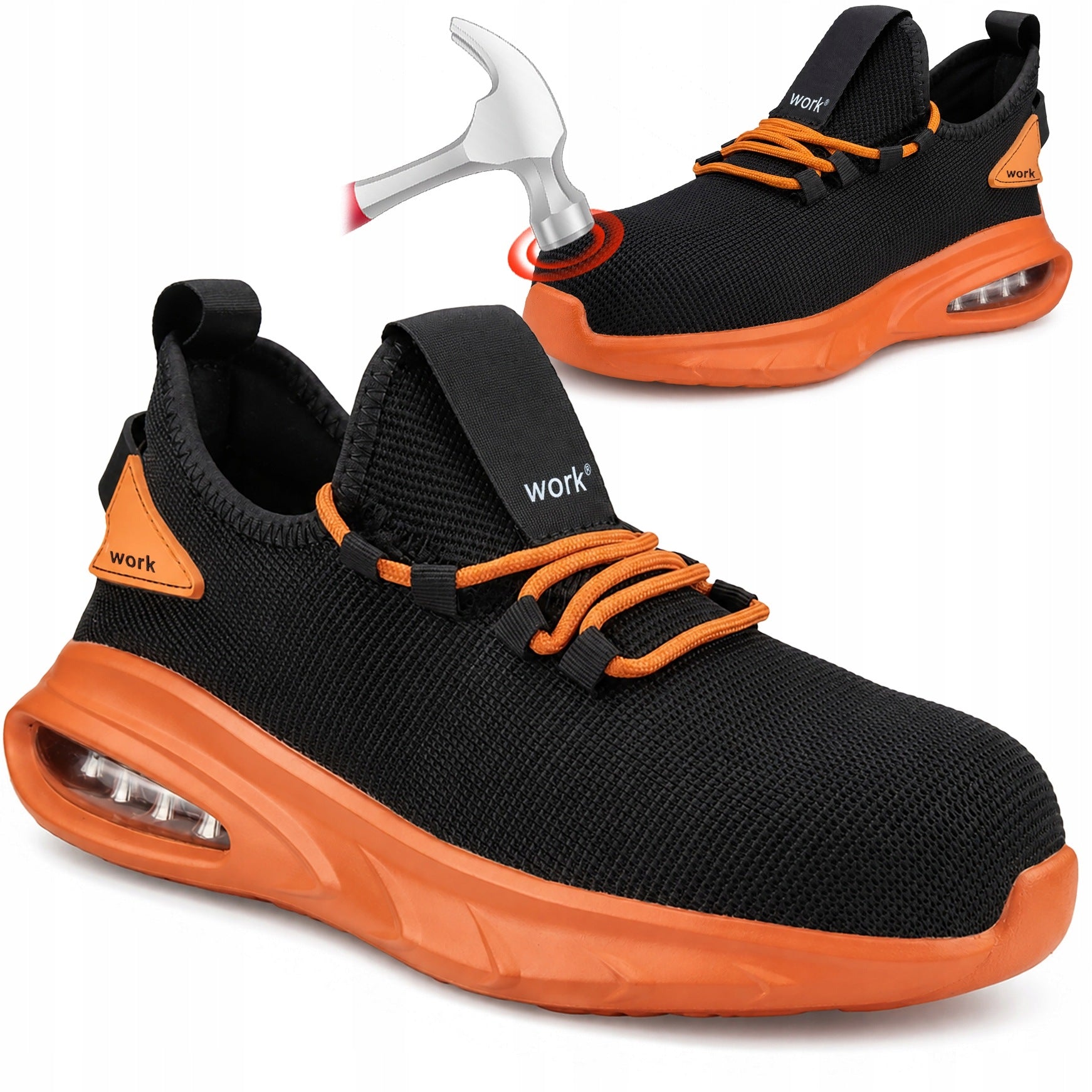 WORK SHOES MEN'S SPORTS WORK SHOES PROTECTIVE SNEAKERS WITH TOE BHP