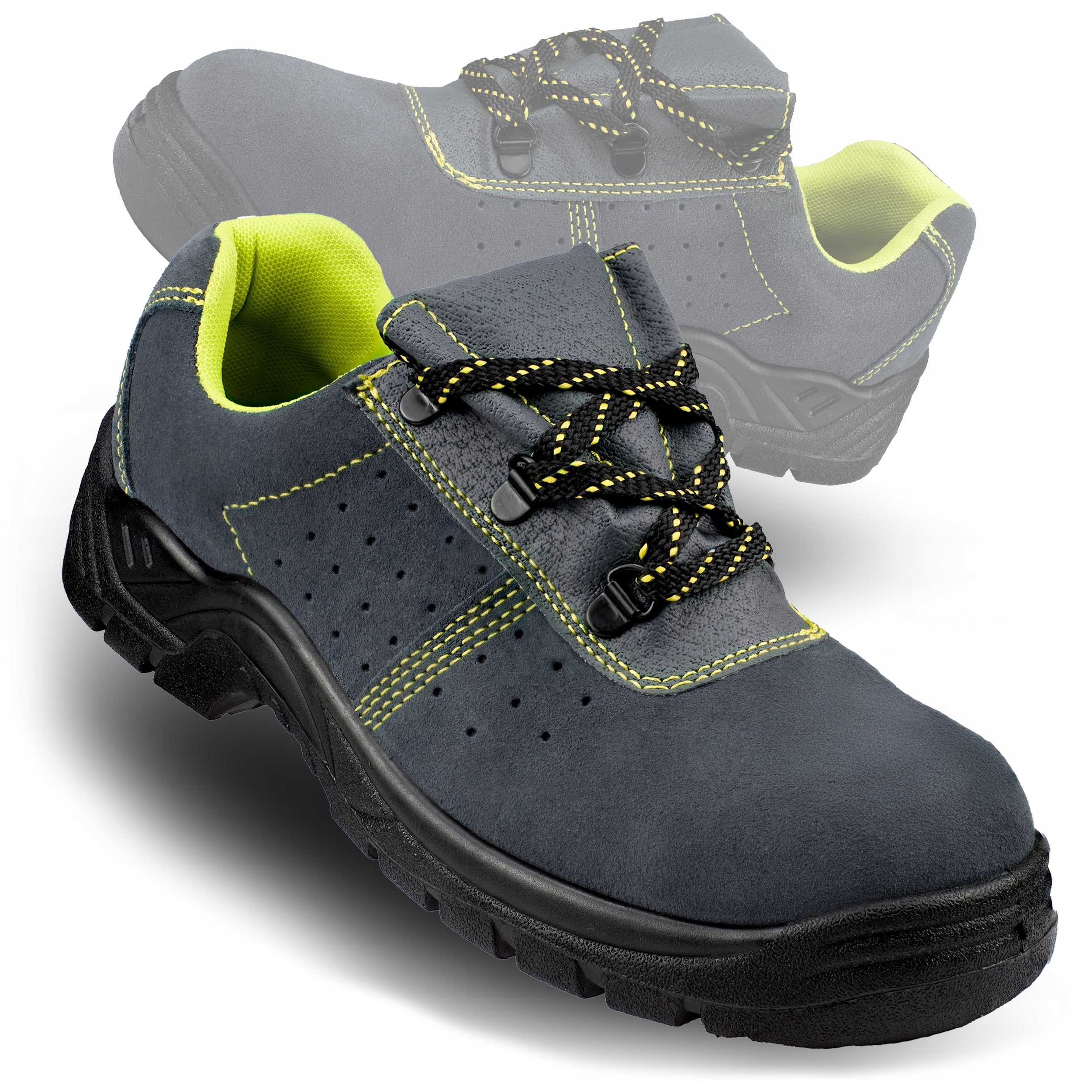 WORK SHOES PROFESSIONAL LIGHTWEIGHT PROTECTIVE LEATHER SHOES 01 BHP without lift