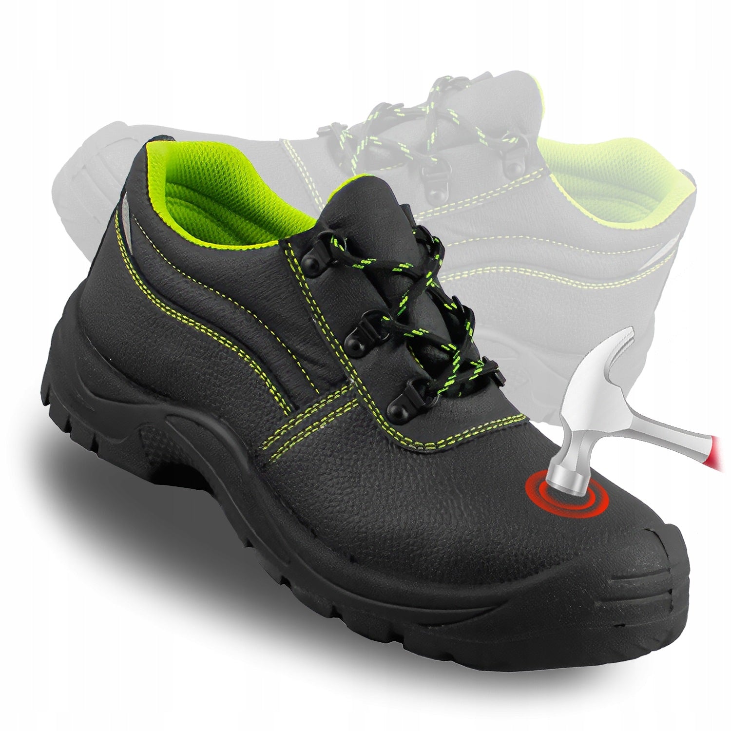 WORK SHOES PROTECTIVE SHOES MEN'S LEATHER TOE CAP SB