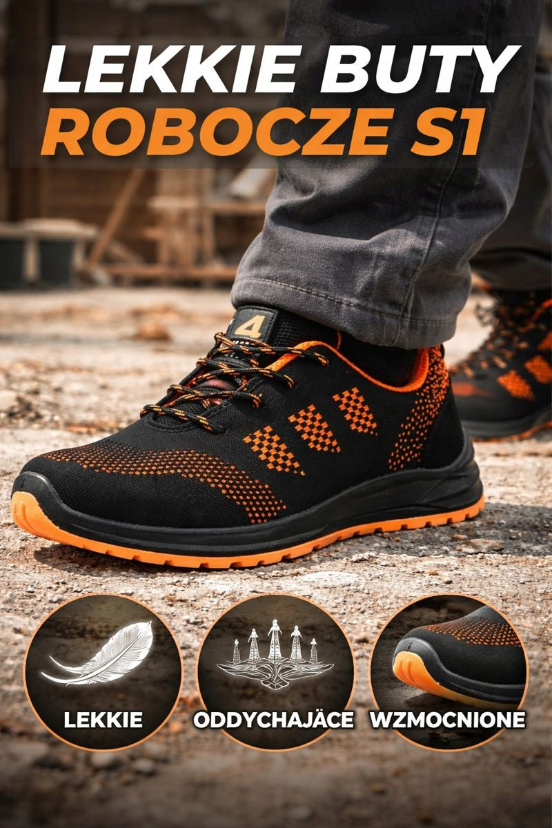 WORK SHOES SAFETY SPORTS SHOES BREATHABLE SUMMER TOE CAP S1 R.39 Packaging status original