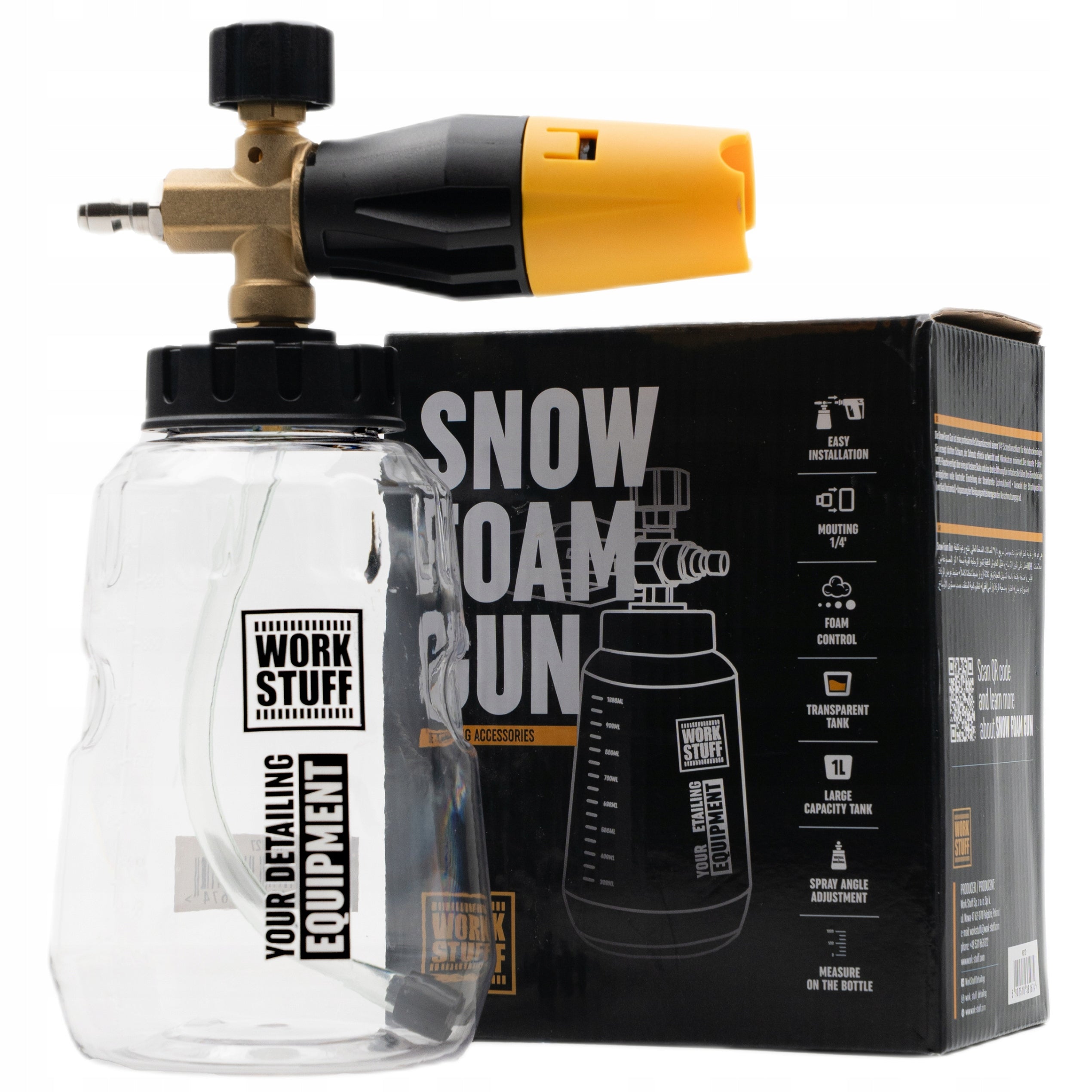 WORK STUFF SNOW FOAM GUN Professional 1/4 Pressure Washer Foamer Packaging status original