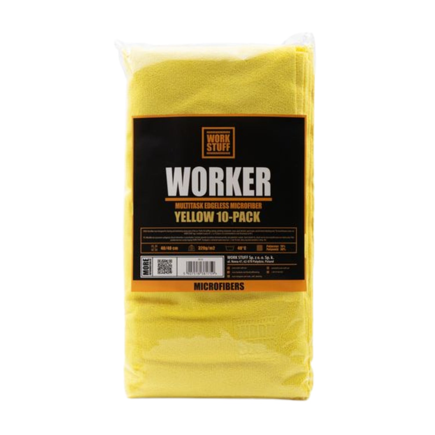WORK STUFF WORKER YELLOW 10-PACK 40X40CM 320GSM - universal microfiber Packaging status original