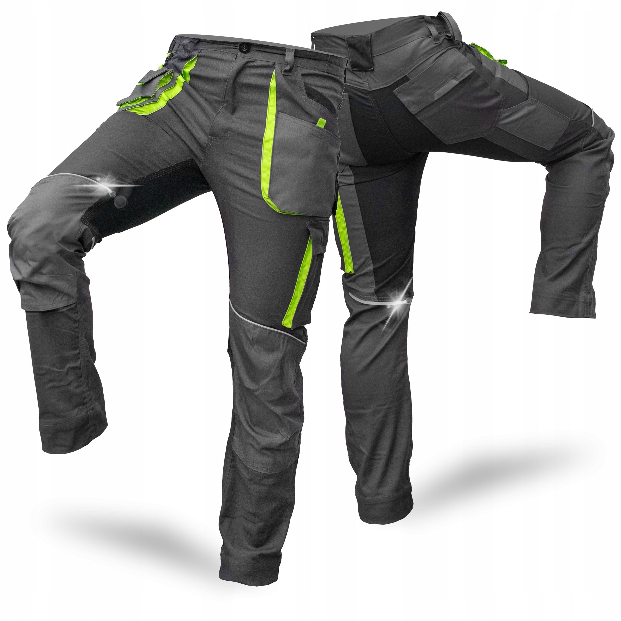 WORK TROUSERS MEN'S ELASTIC TROUSERS REINFORCED STRETCH TO BELT BHP