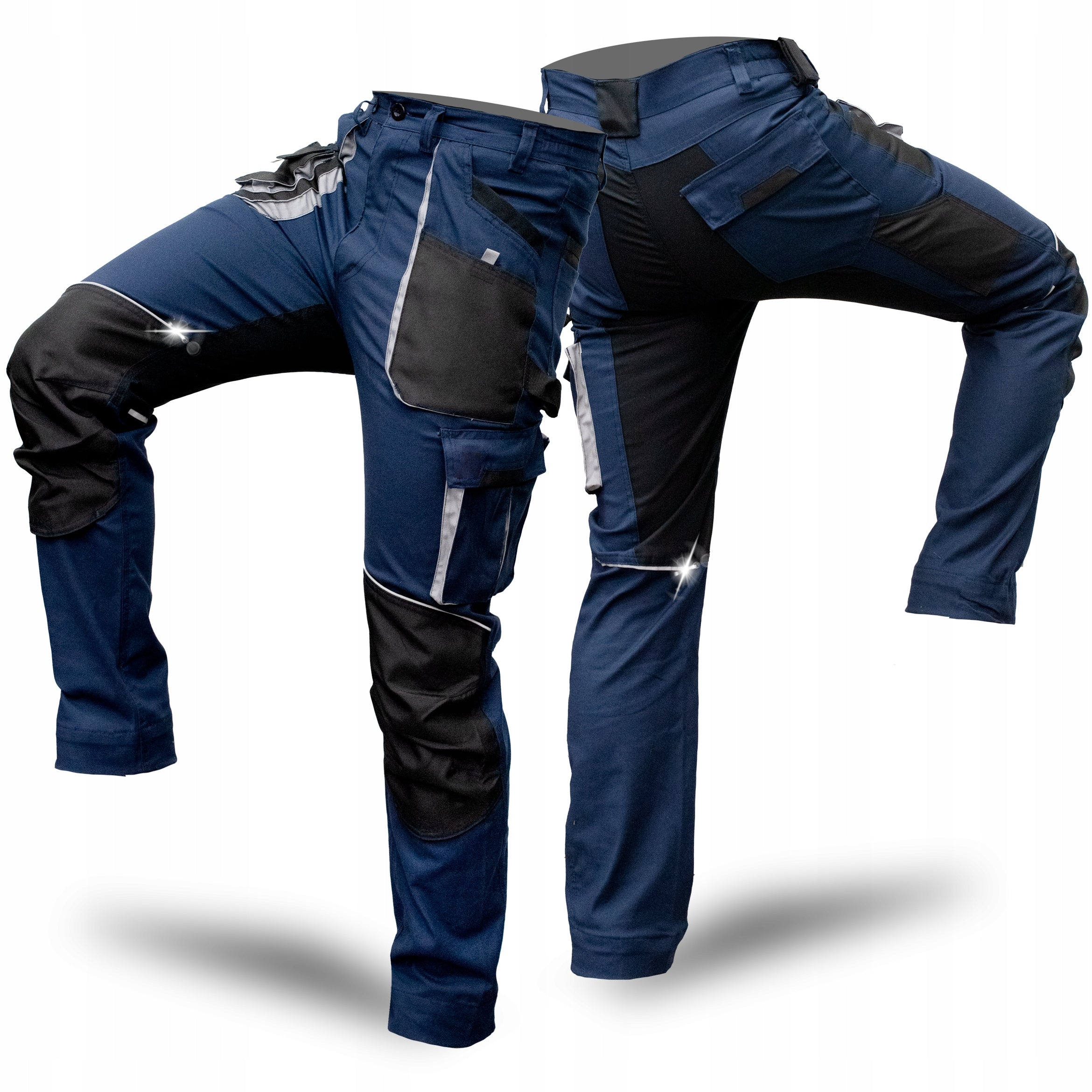 WORK TROUSERS MEN'S ELASTIC TROUSERS REINFORCED STRETCH TO THE WAIST