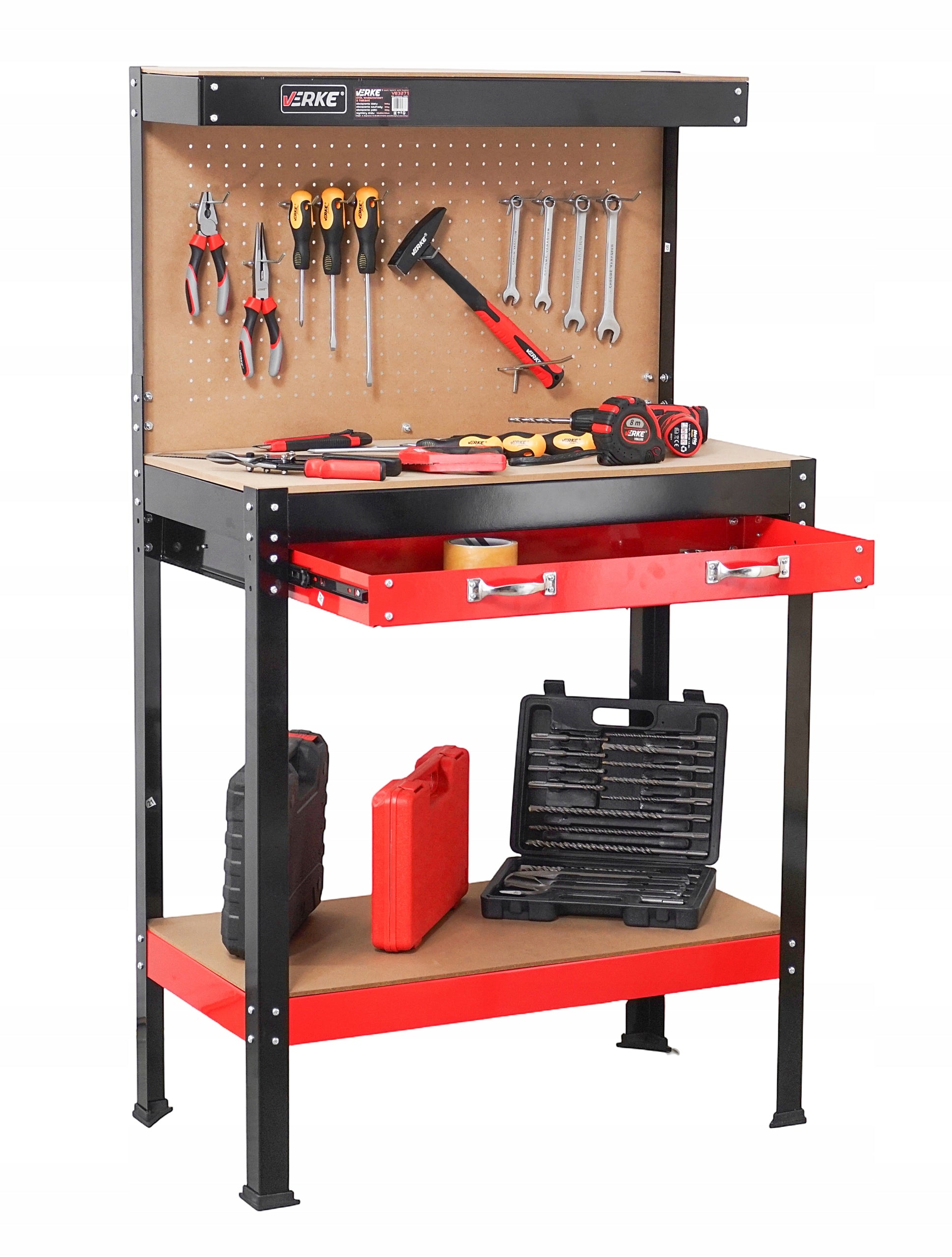 WORKBENCH TOOL FOR GARAGE WORKSHOP COUNTERTOP + HOOKS Manufacturer code V83271