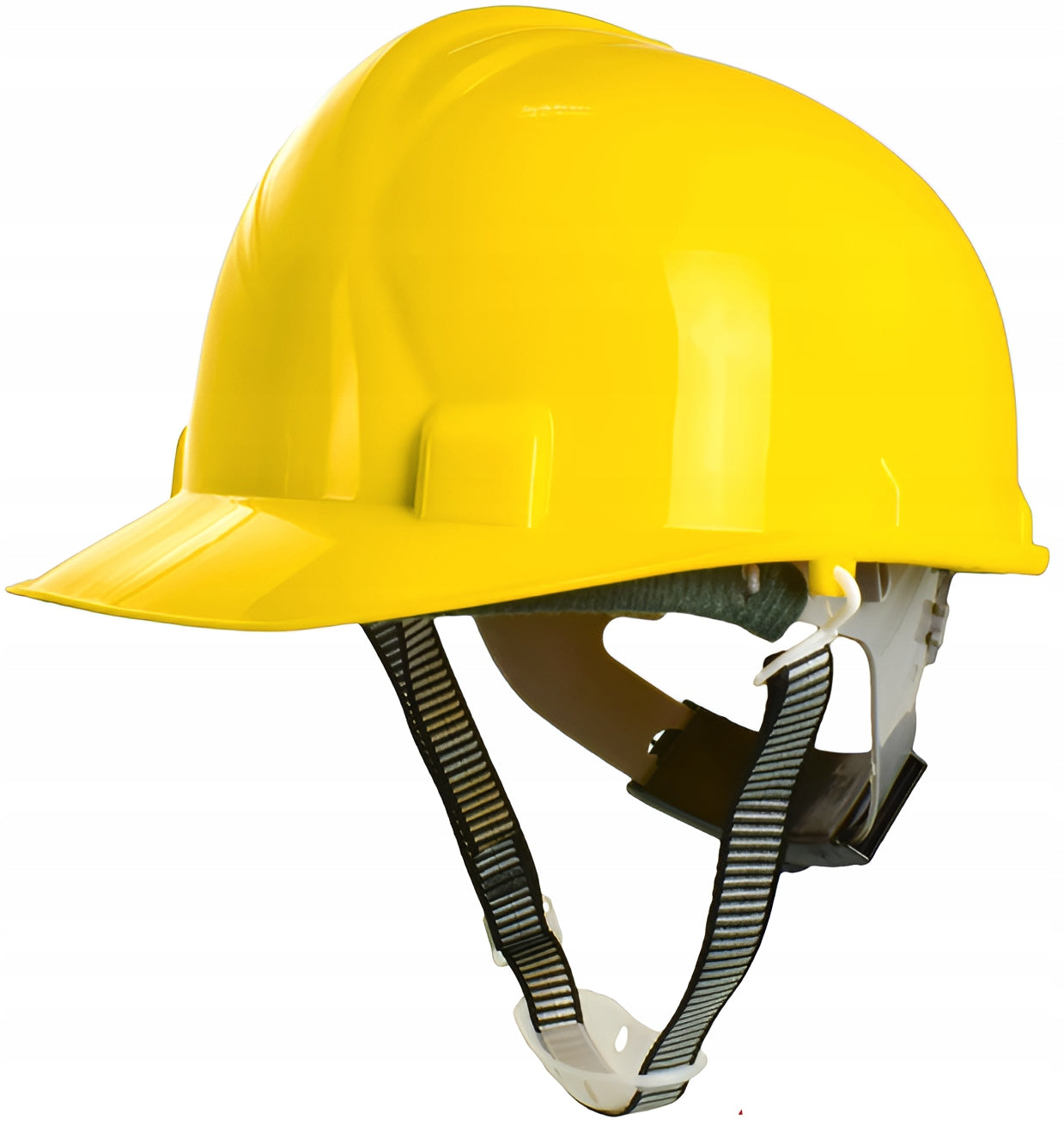 WORKING HELMET HEALTH AND SAFETY HELMET YELLOW WALTER with chin strap