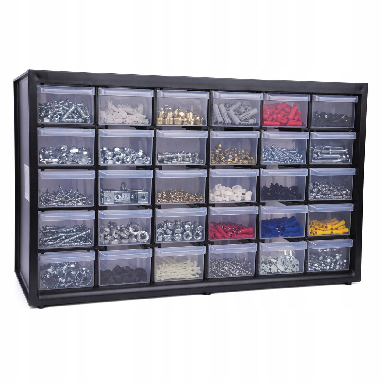 WORKSHOP BOOKCASE WITH 30x DRAWERS PARTS ORGANIZER BOOKCASE CONTAINER SHELF