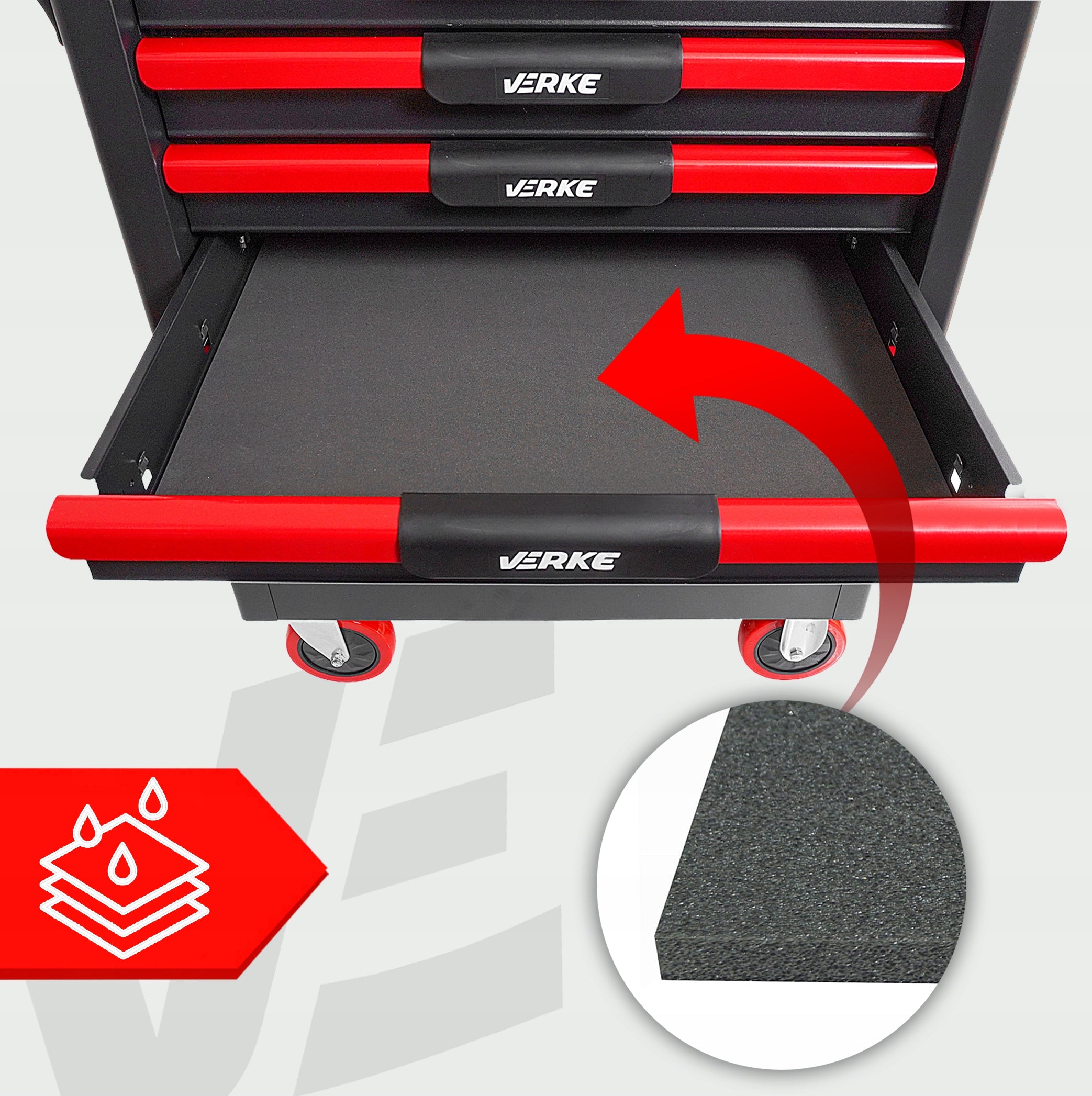 WORKSHOP CABINET SERVICE TOOL CART FOR TOOLS EMPTY 7 DRAWERS Product width 77 cm