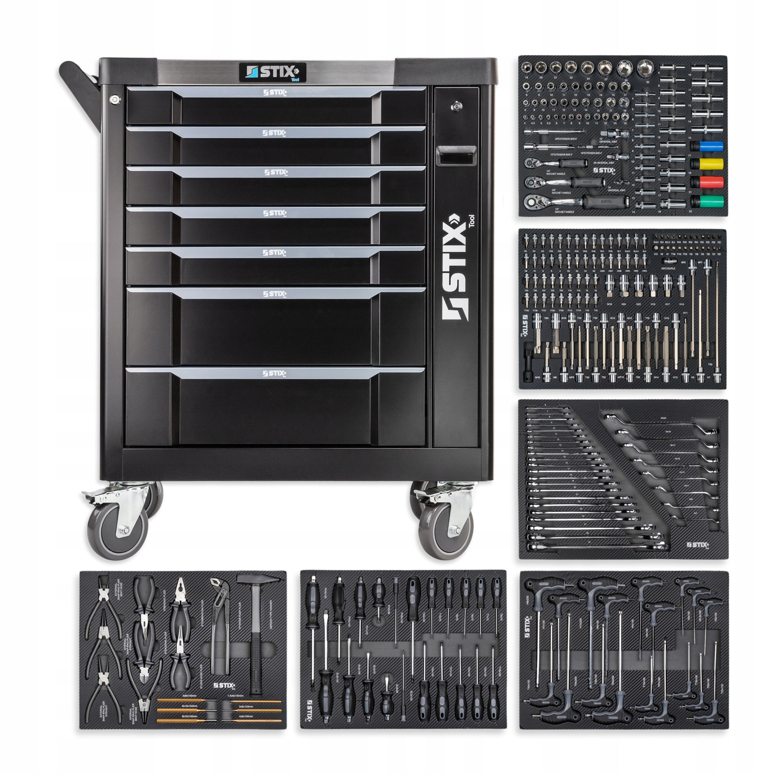 WORKSHOP CABINET SERVICE TOOLS PREMIUM EL-267 7 DRAWERS