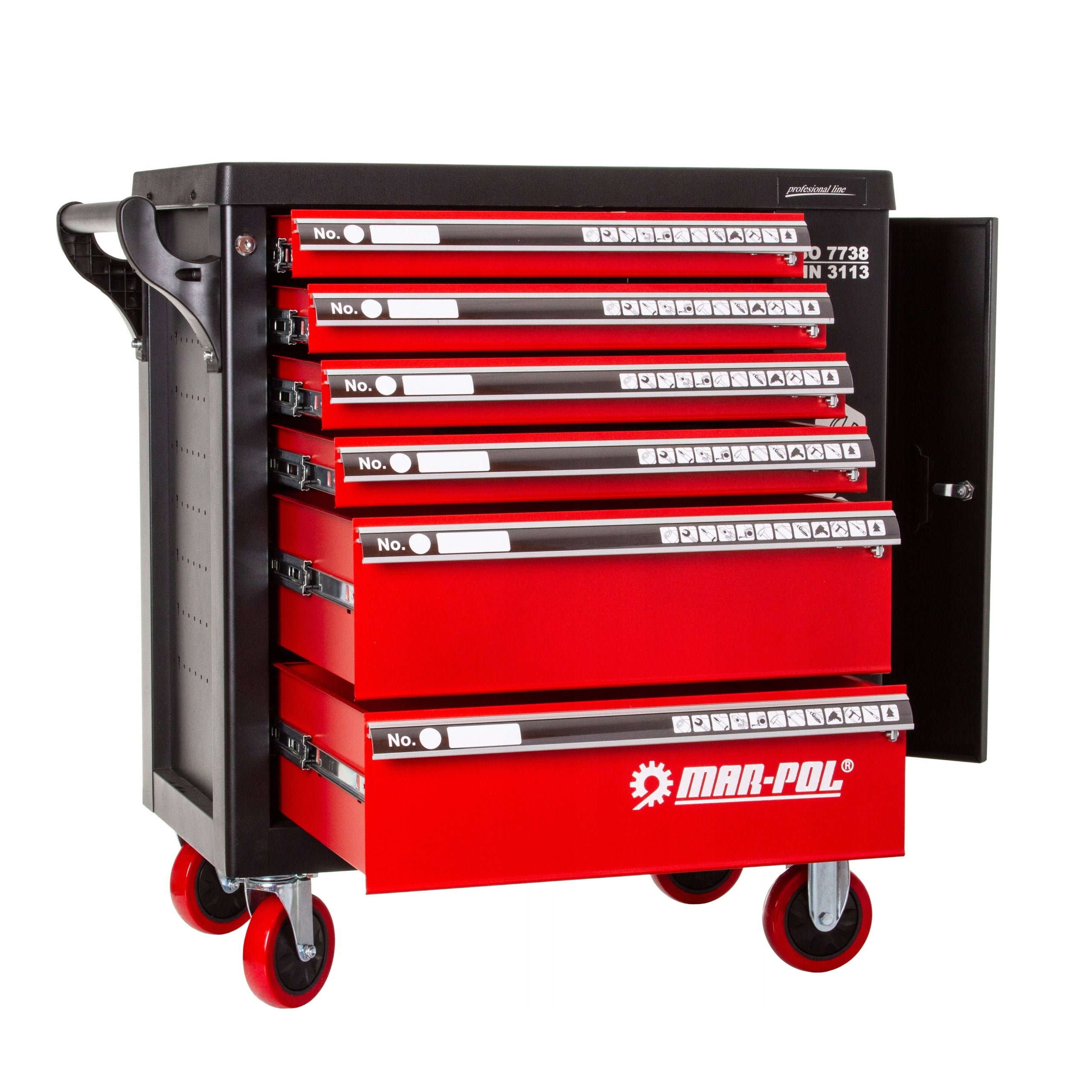 WORKSHOP CABINET SERVICE TROLLEY PREMIUM TOOLS SET 183 EL Brand Mar-Pol