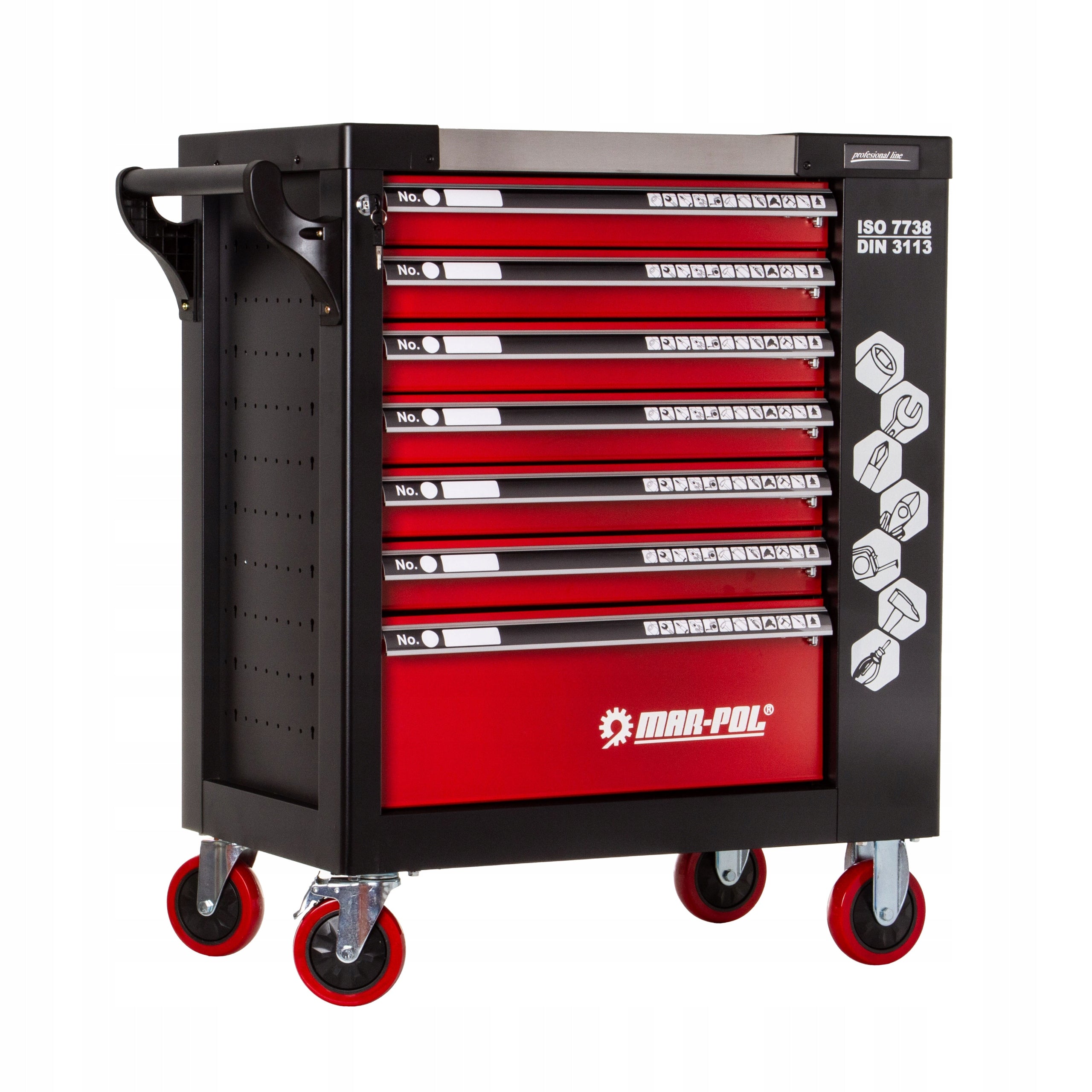 WORKSHOP CABINET SERVICE TROLLEY PREMIUM TOOLS SET 263EL Brand Mar-Pol