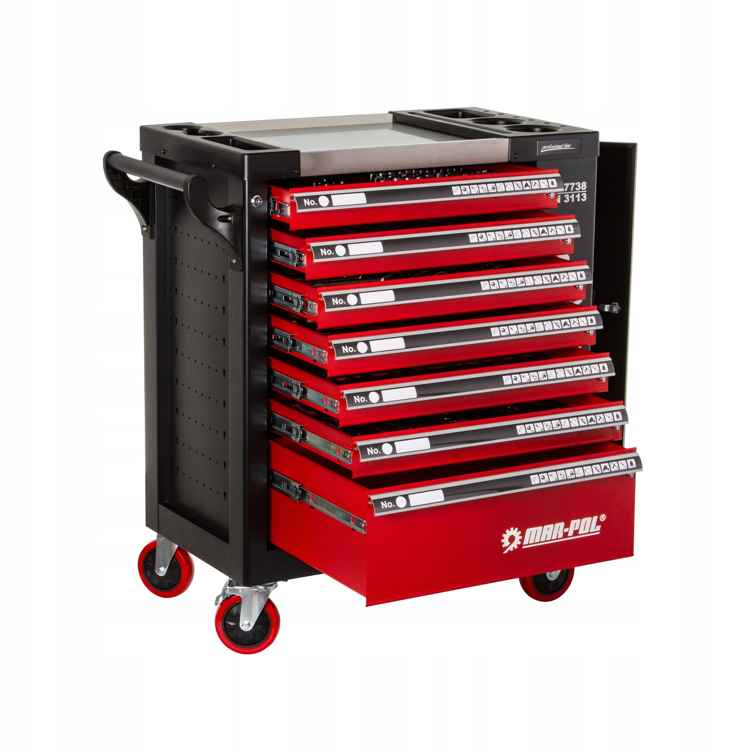 WORKSHOP CABINET SERVICE TROLLEY PREMIUM TOOLS SET 263EL Manufacturer code M66602