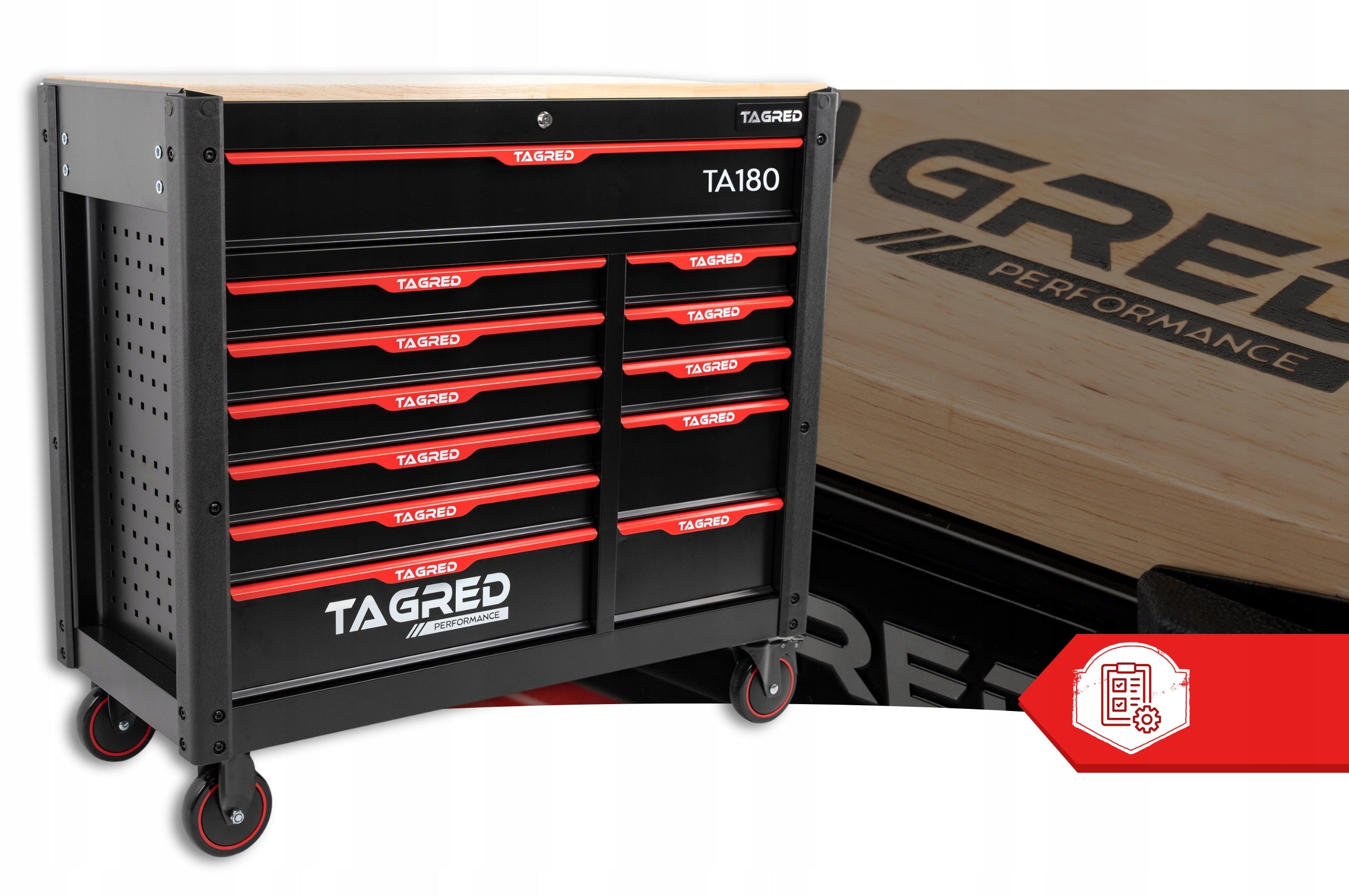 WORKSHOP CABINET TOOL TROLLEY LARGE 12 DRAWERS+ Pneumatic Wrench 1/2 Product width 112 cm