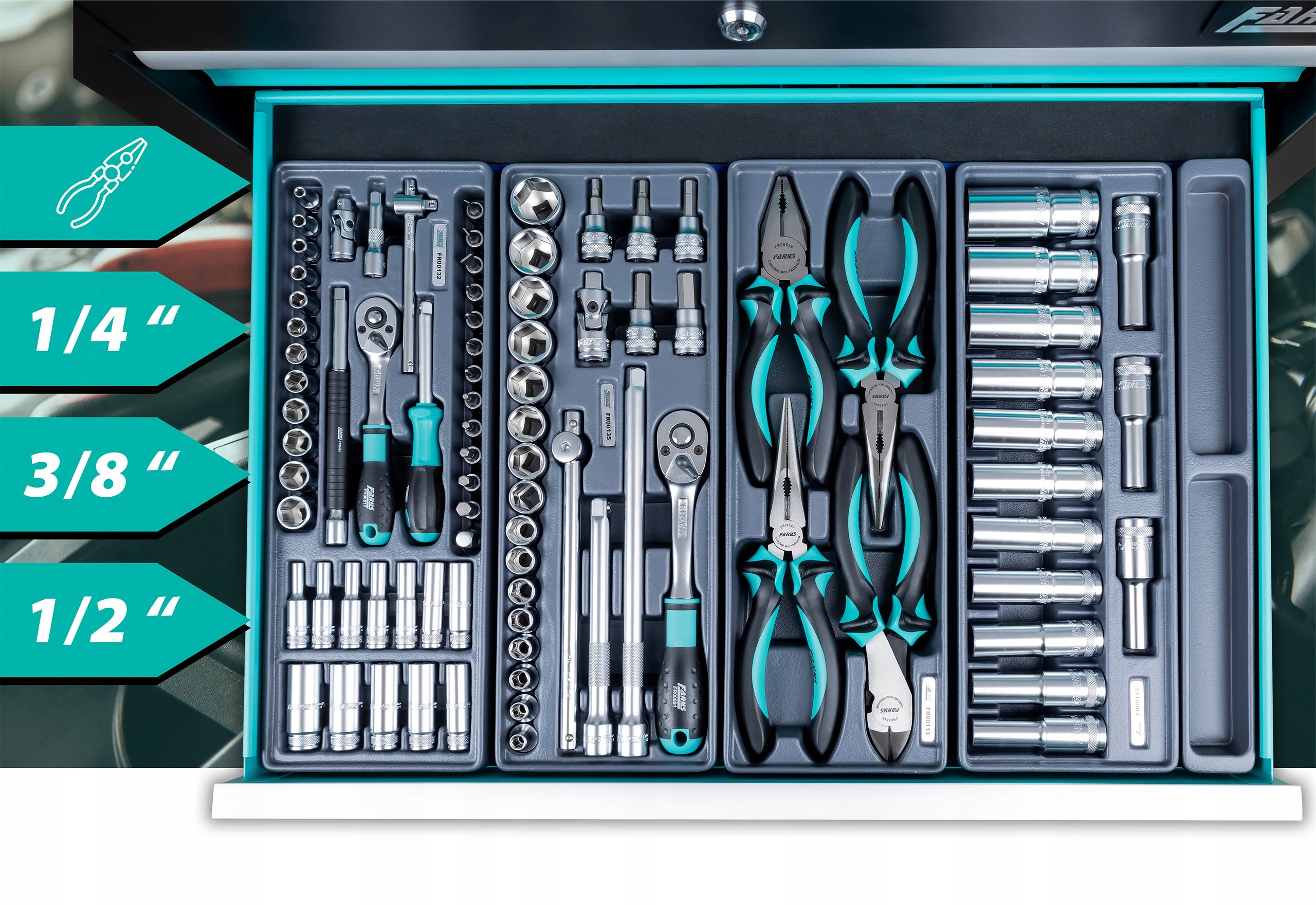 WORKSHOP CABINET TOOL TROLLEY ON WHEELS EQUIPMENT 342el FR4045-F7 Manufacturer code FR4045 -F7