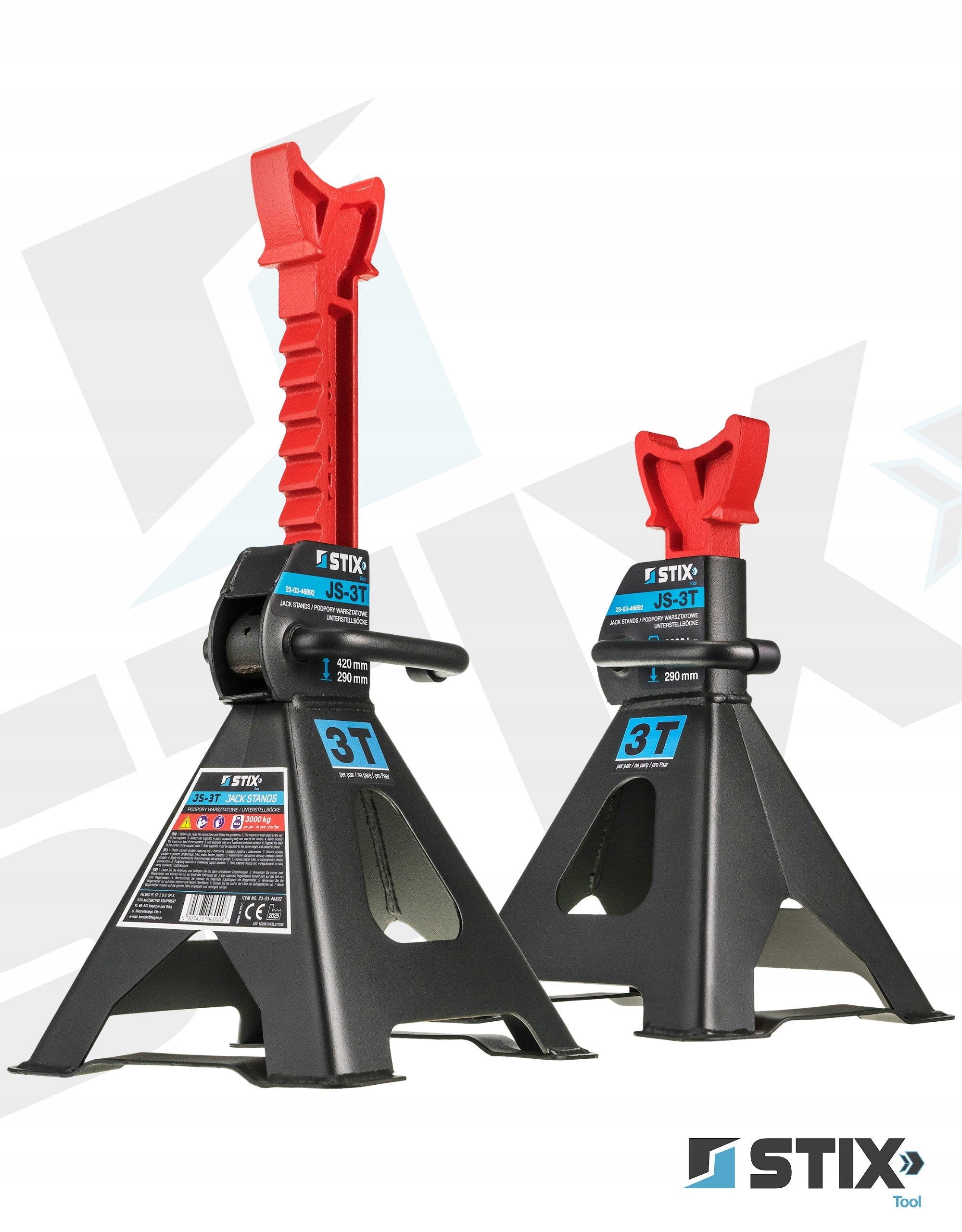 WORKSHOP CAR BUNNIES 3T TONS SUPPORT STANDS ADJUSTABLE 2 PACK Brand Stix