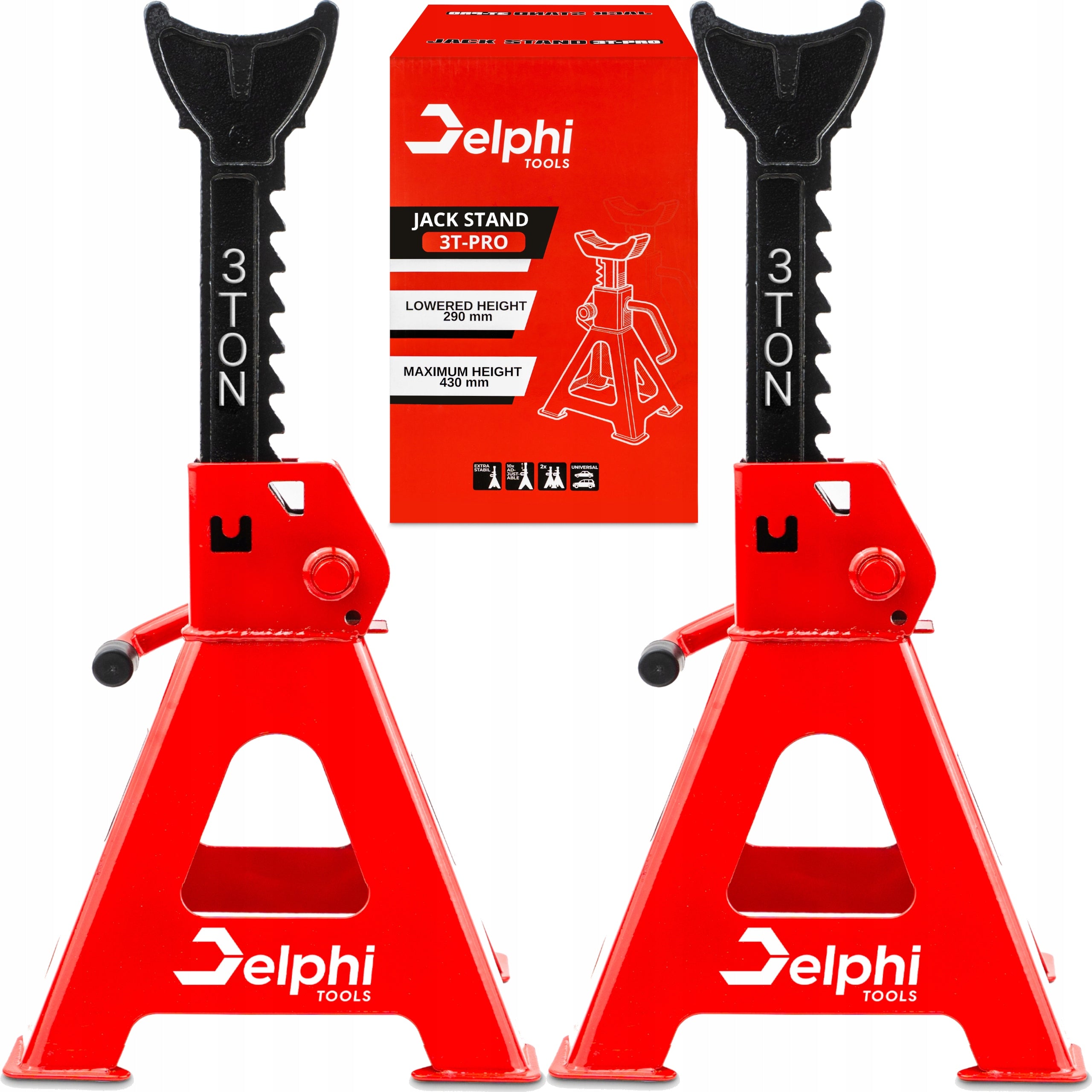WORKSHOP CAR BUNNIES 3T TONS SUPPORT STANDS ADJUSTABLE 2 PACK Manufacturer code Kobyłki Warsztatowe Podpórki Pod Samochód