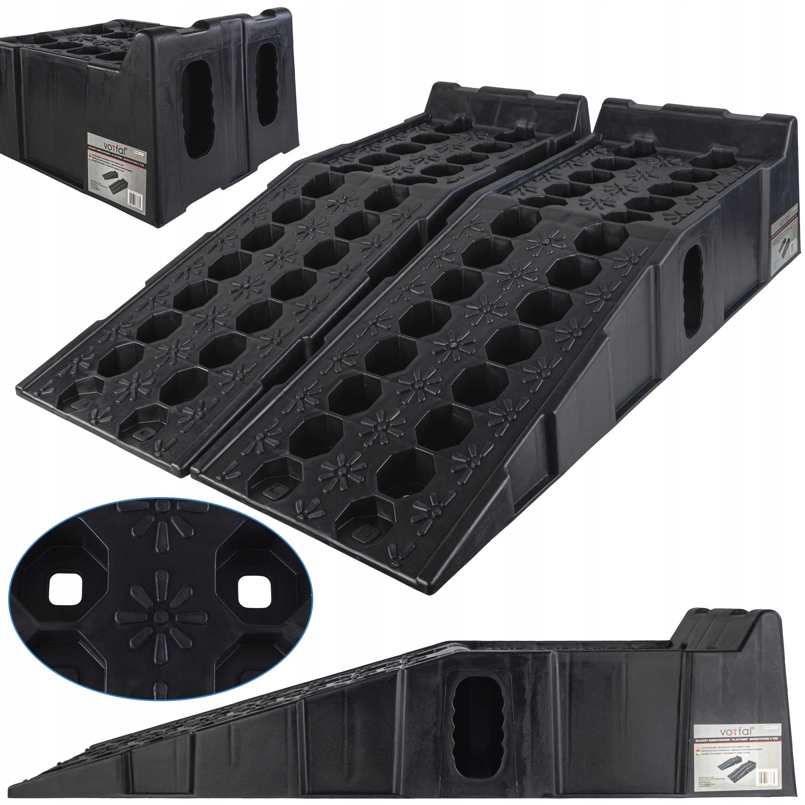 WORKSHOP CAR RAIDS 8 TONS 2PCS RAMPS WIDE PLATFORMS SET Manufacturer code V09623