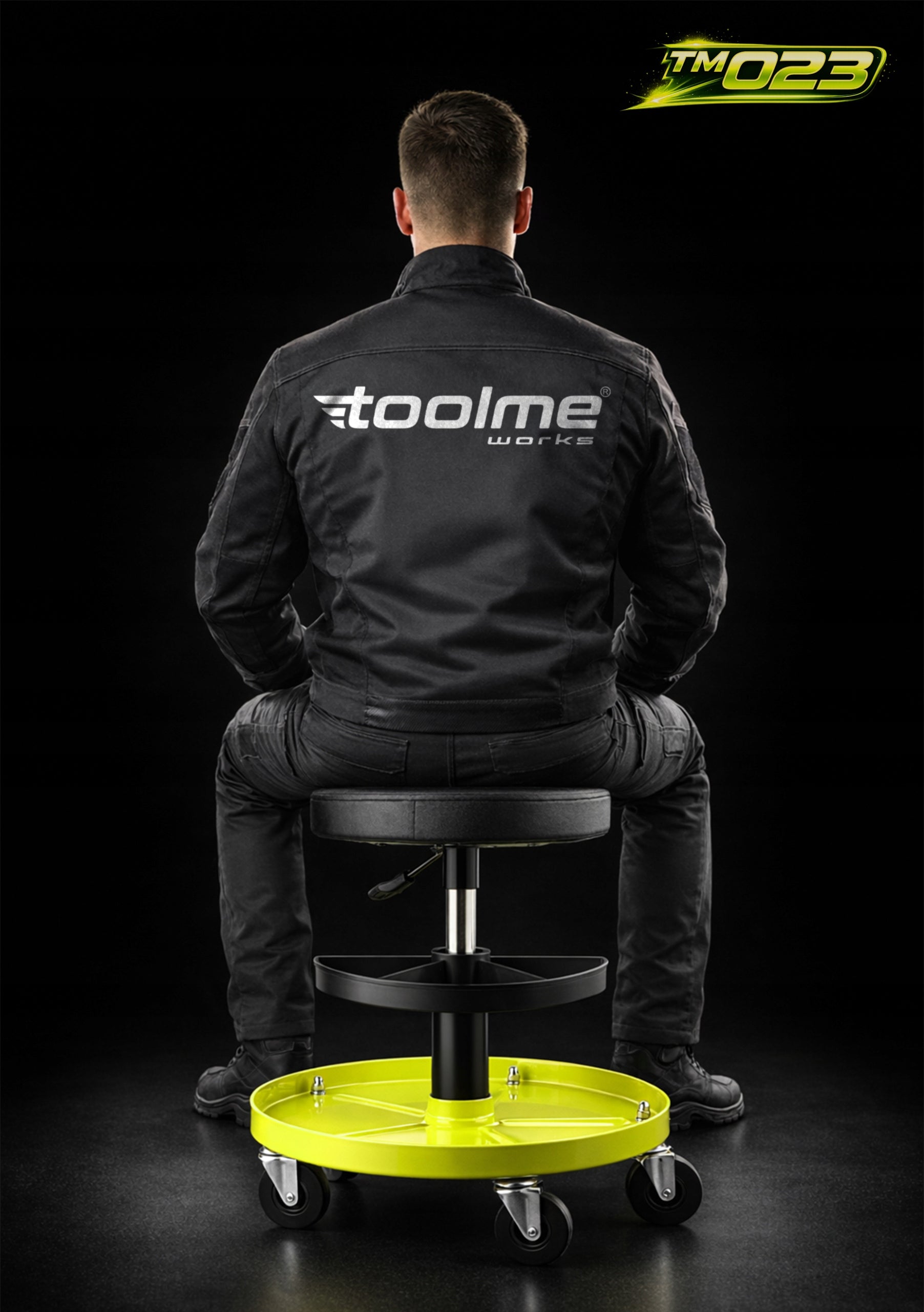 WORKSHOP CHAIR STOOL ON WHEELS STORAGE COMPARTMENTS 136KG SEAT Manufacturer code TM023