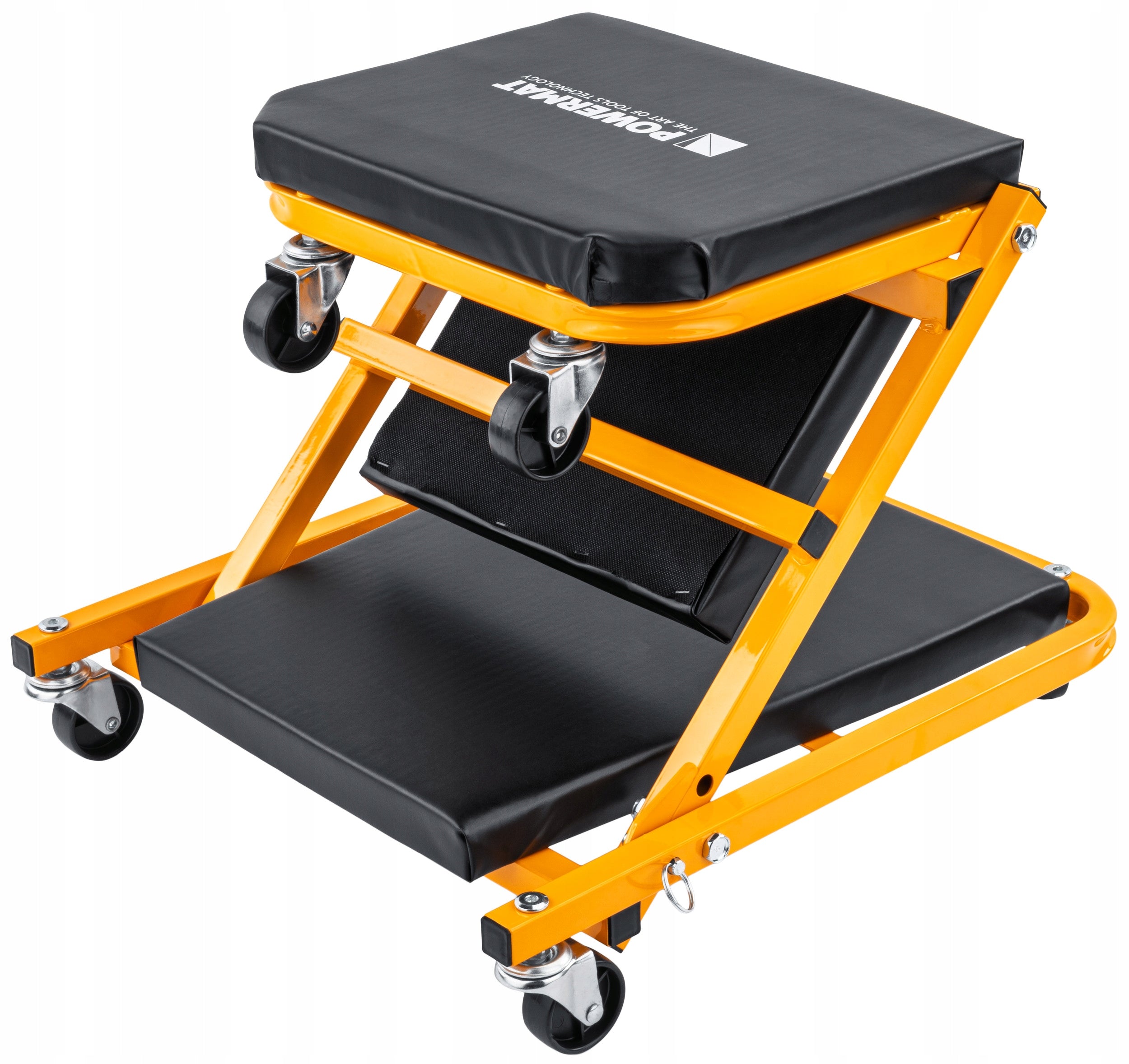 WORKSHOP COUCH 2IN1 SERVICE SEAT STOOL 150KG 91CM WHEELS Brand Powermat