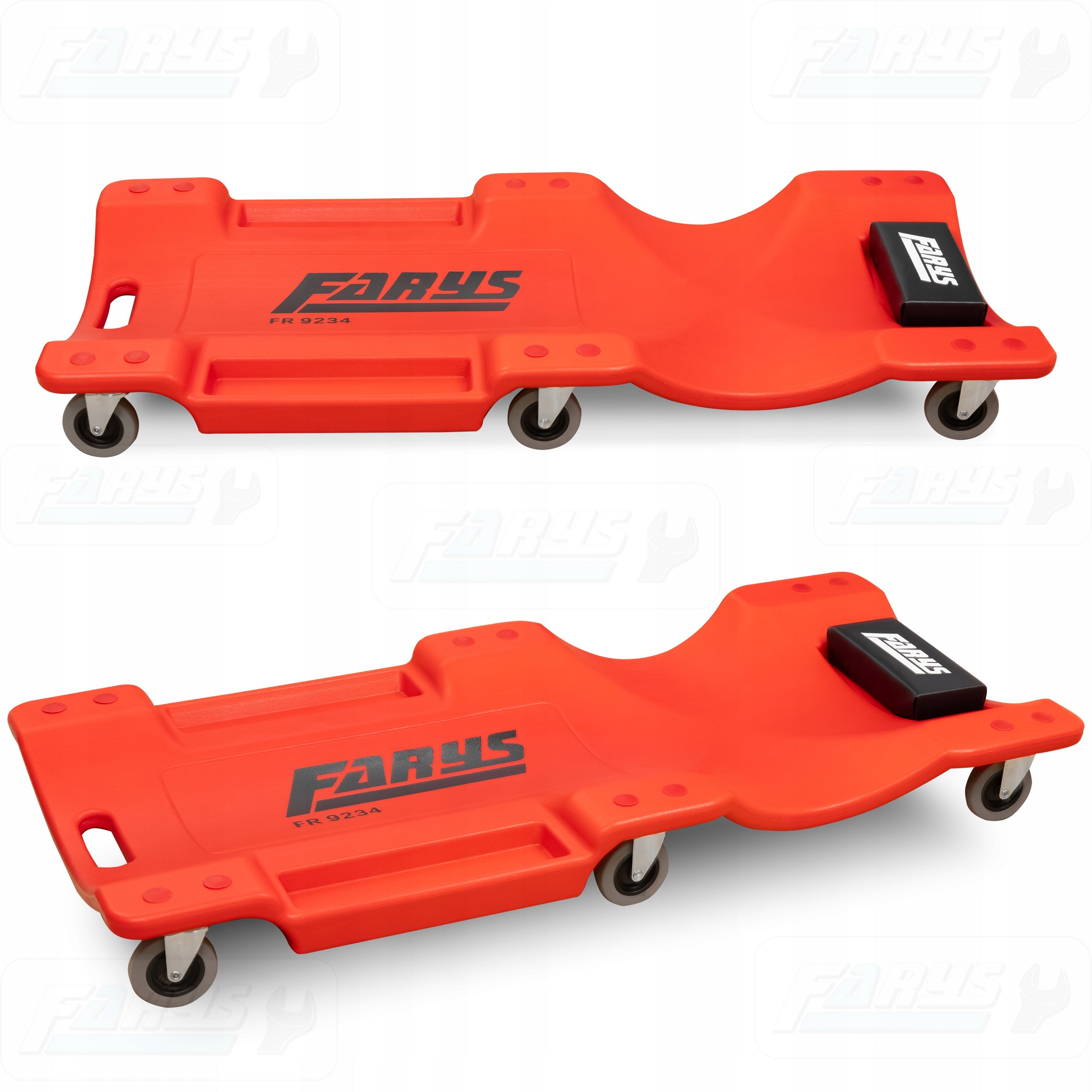 WORKSHOP COUCH 6 WHEELS 200kg PROFILED MECHANICS COMFORTABLE HEADREST