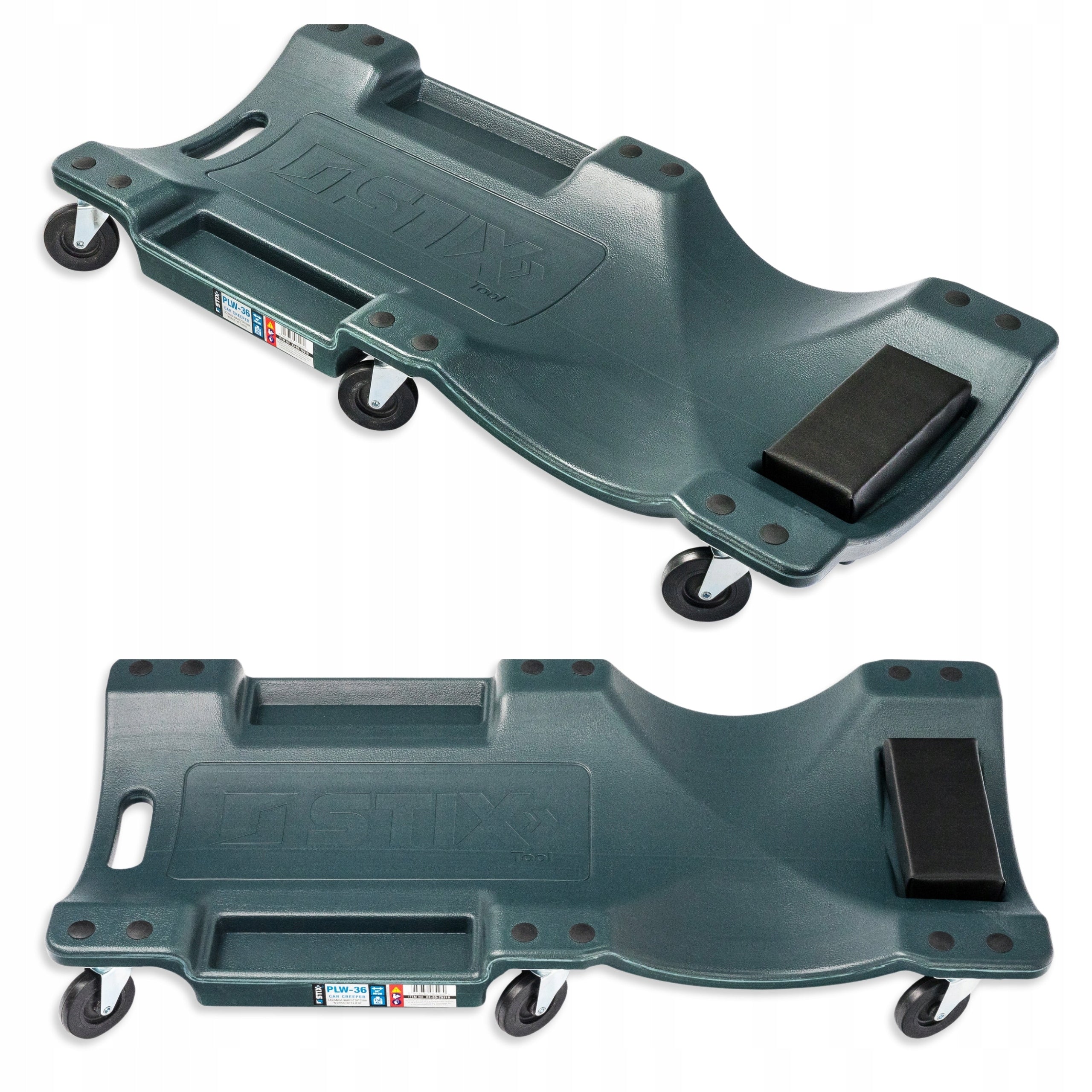 WORKSHOP COUCH STIX 150kg 6 WHEELS BEARING RUBBER UNDER AUTO 910mm