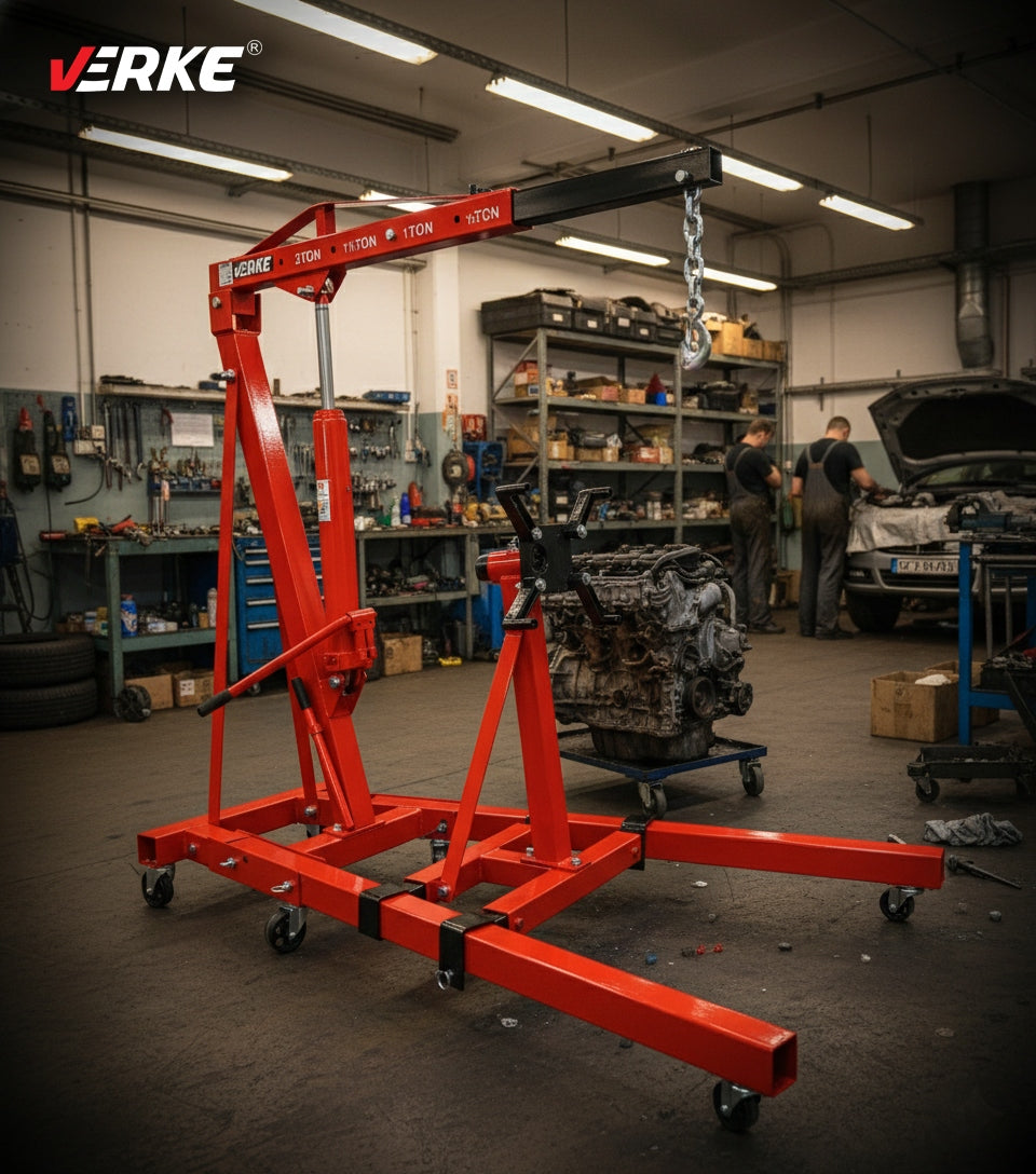 WORKSHOP CRANE HYDRAULIC CRANE ENGINE LIFT 2T BASE Manufacturer code V80139