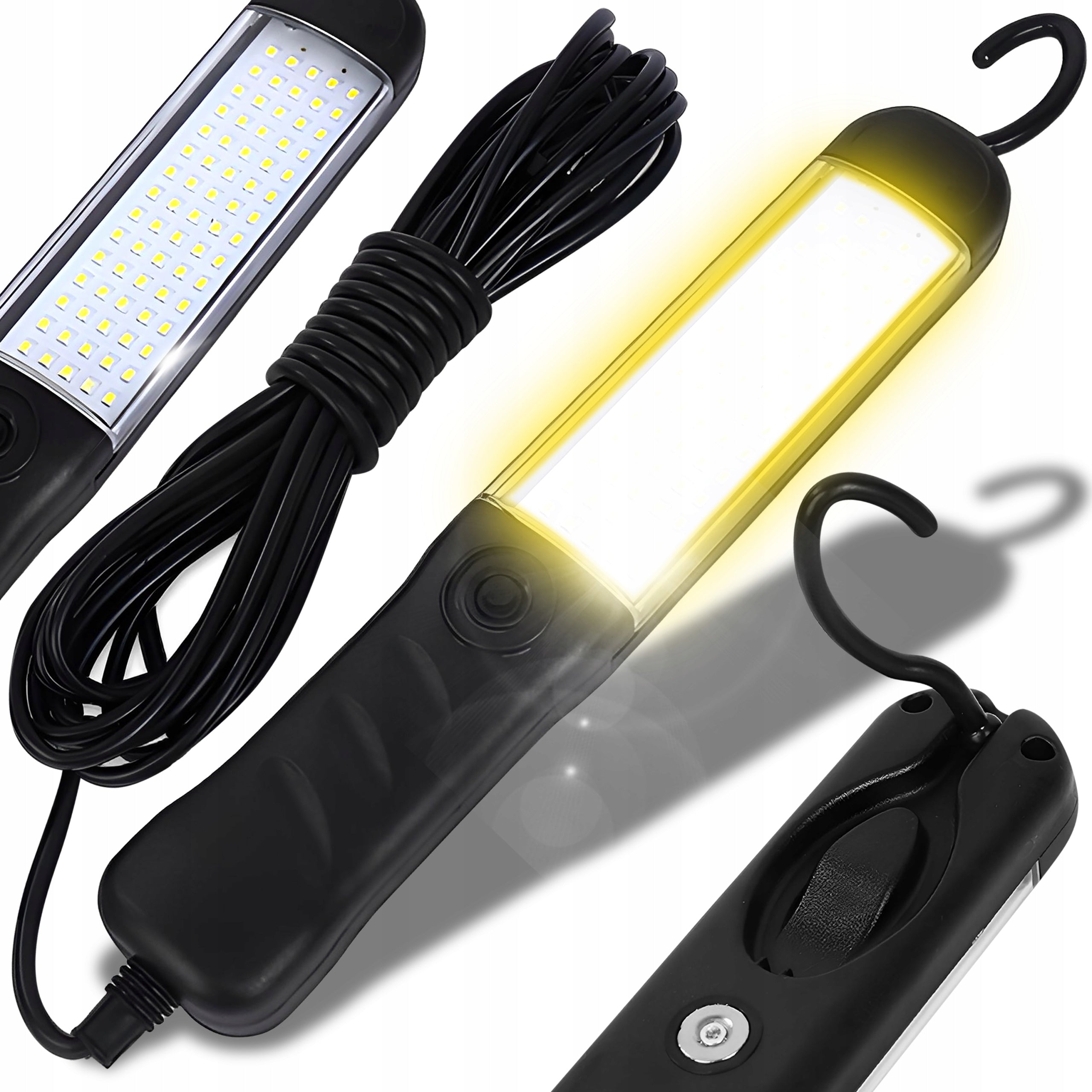 WORKSHOP FLASHLIGHT LED CHANNEL LAMP ON CABLE 9M HOOK MAGNET XXL