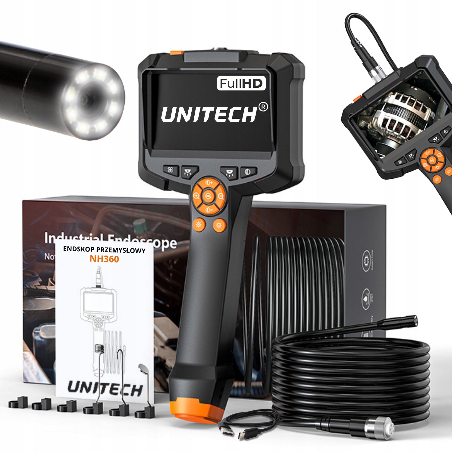 WORKSHOP INSPECTION CAMERA 5M 8,5mm HD LCD ENDOSCOPE FOR LED MOTOR PIPES