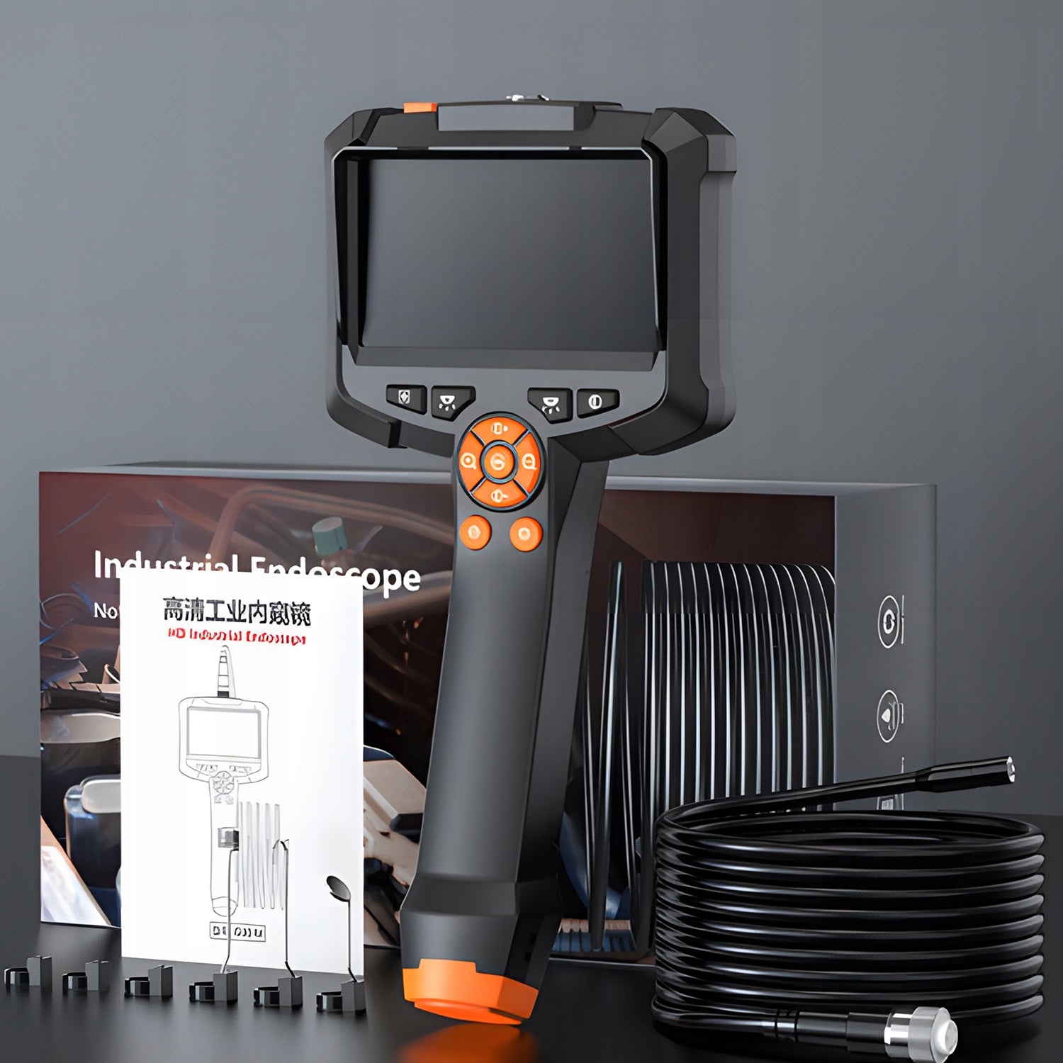 WORKSHOP INSPECTION CAMERA ENDOSCOPE 5M 8,5mm HD LCD for LED MOTOR PIPES Brand Renew Force