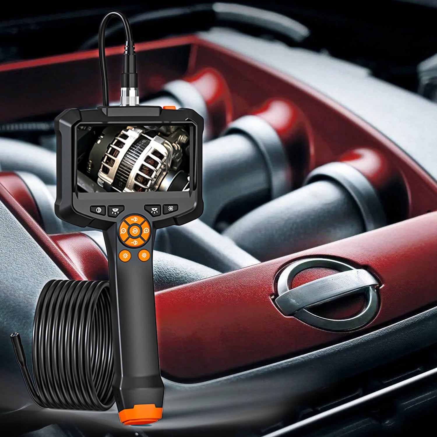 WORKSHOP INSPECTION CAMERA ENDOSCOPE 5M 8,5mm HD LCD for LED MOTOR PIPES Manufacturer code ENDOSKOP KAMERA 1080P + 3 KOŃCÓWKI EKRAN LCD