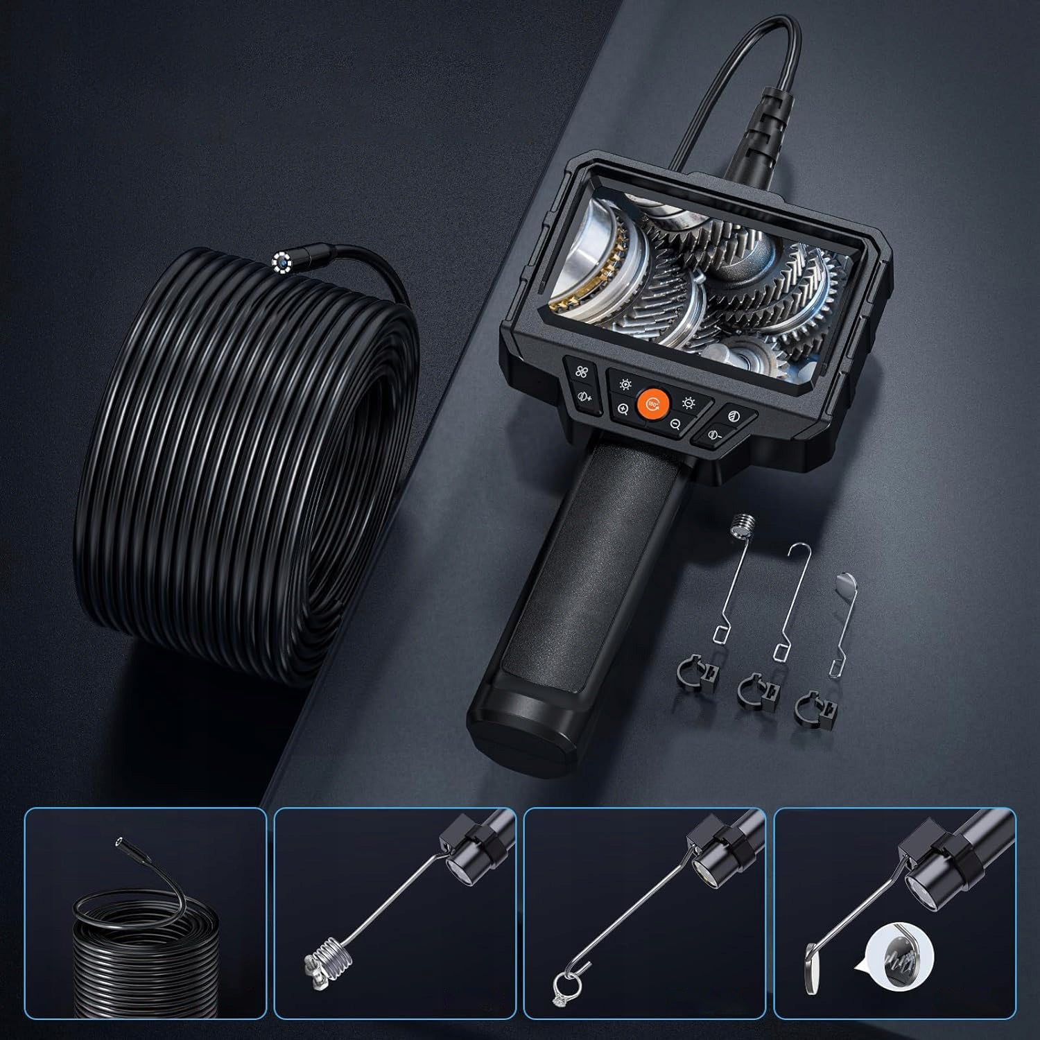 WORKSHOP INSPECTION CAMERA ENDOSCOPE IP67 FOR PIPES 10m 8LED 8mm IP67 4,3'' Manufacturer code 8mm 10M 8LED IP67 4.3'' 1920*1080P