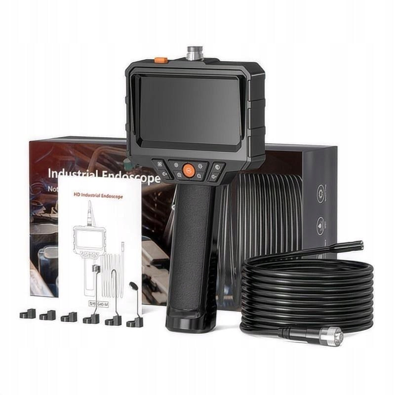 WORKSHOP INSPECTION CAMERA ENDOSCOPE IP67 FOR PIPES 10m 8LED 8mm IP67 4,3''