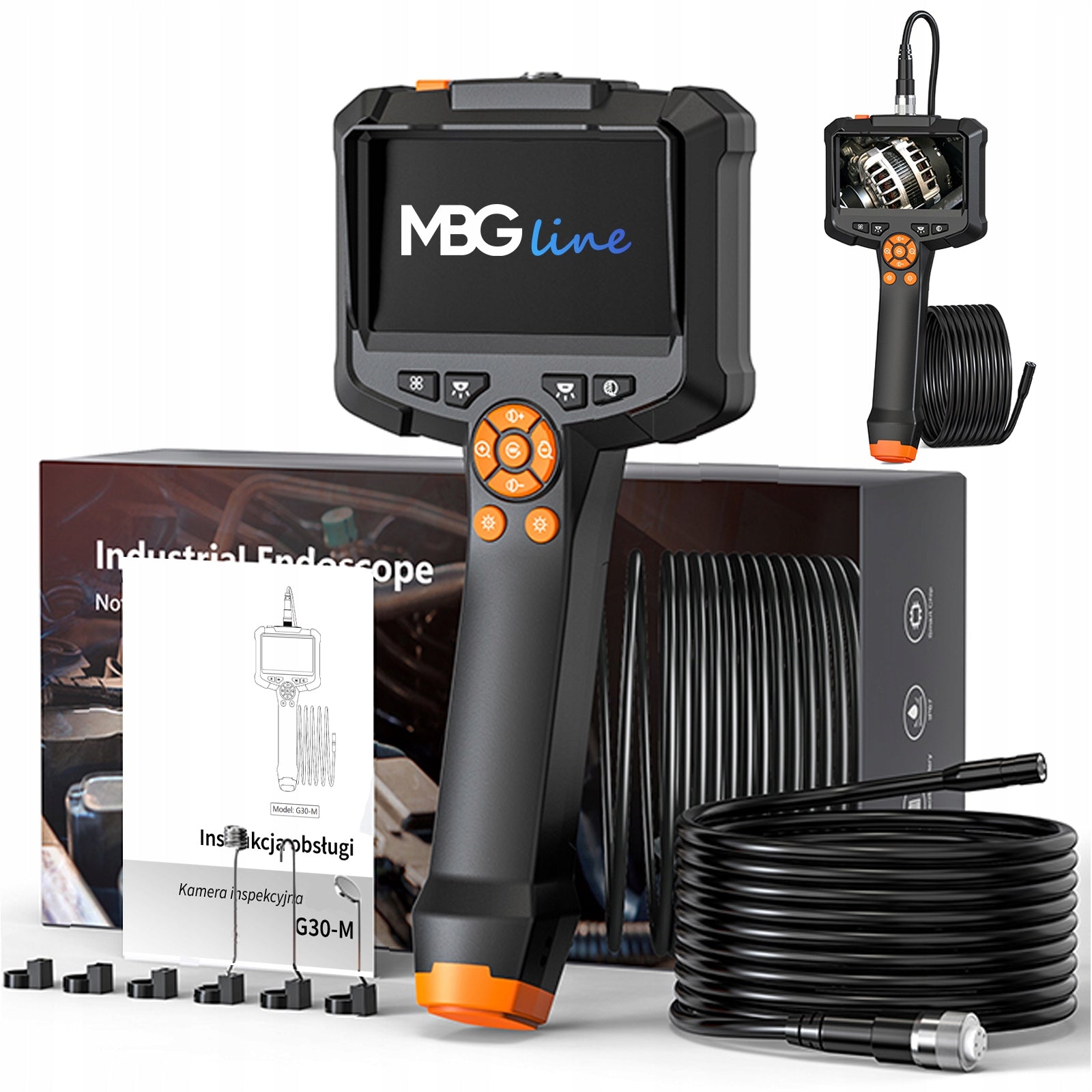 WORKSHOP INSPECTION Camera ENDOSCOPE 5M FULL HD LCD IPS for MOTOR PIPES