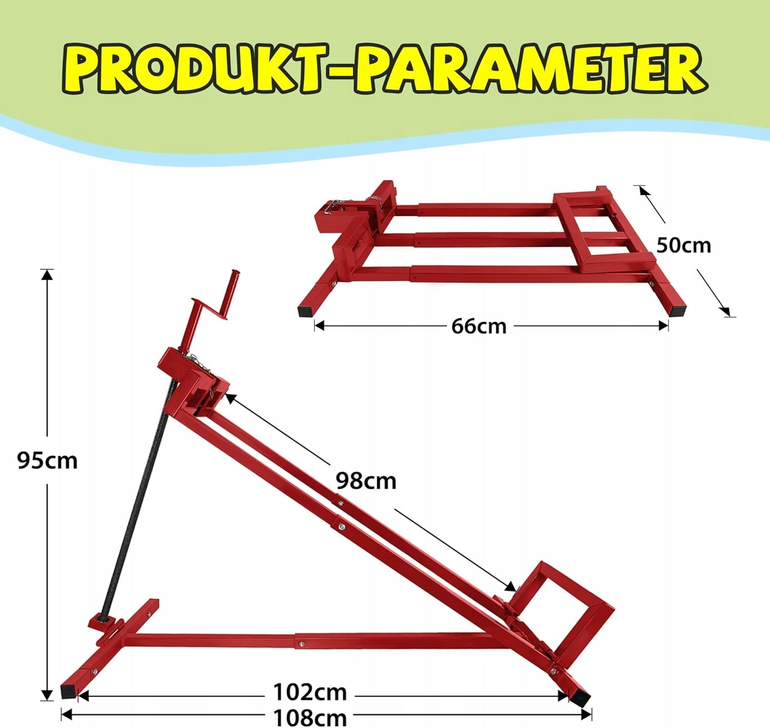 WORKSHOP LIFT FOR LAWN TRACTOR MADE OF STEEL BY 45° LIFT Manufacturer code PODNOŚNIK